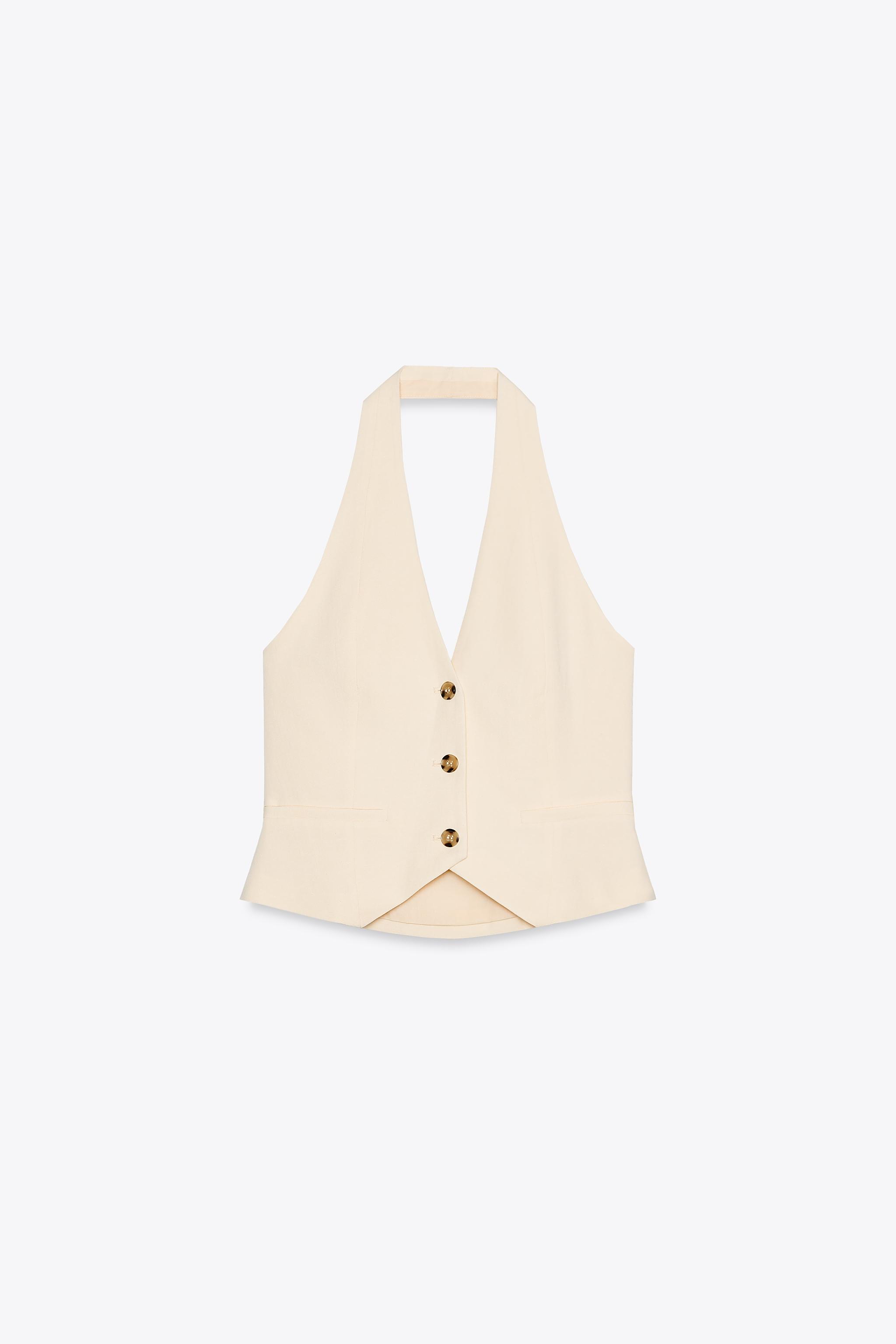 Fitted halterneck vest