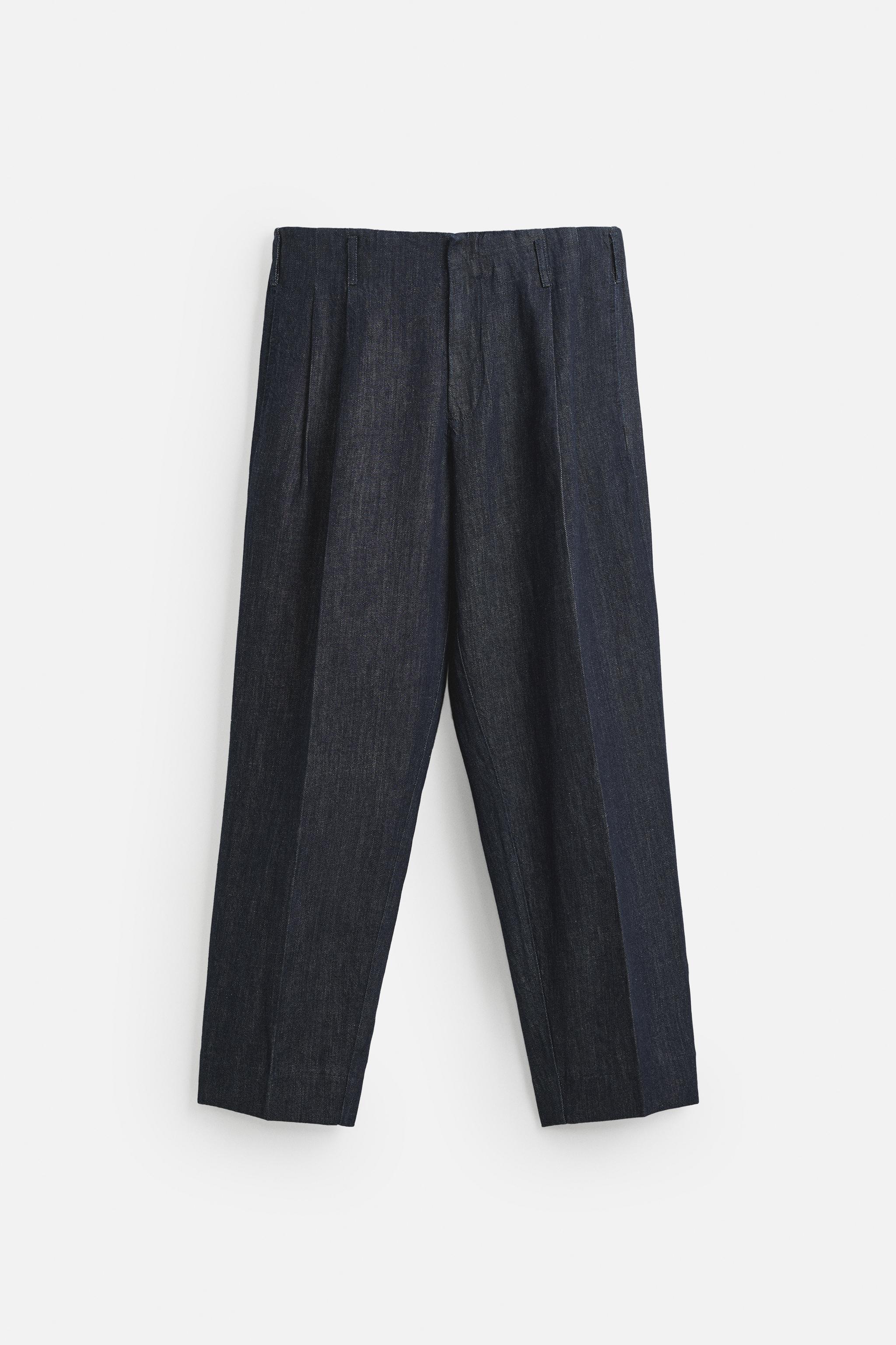 Denim wide fit cropped
