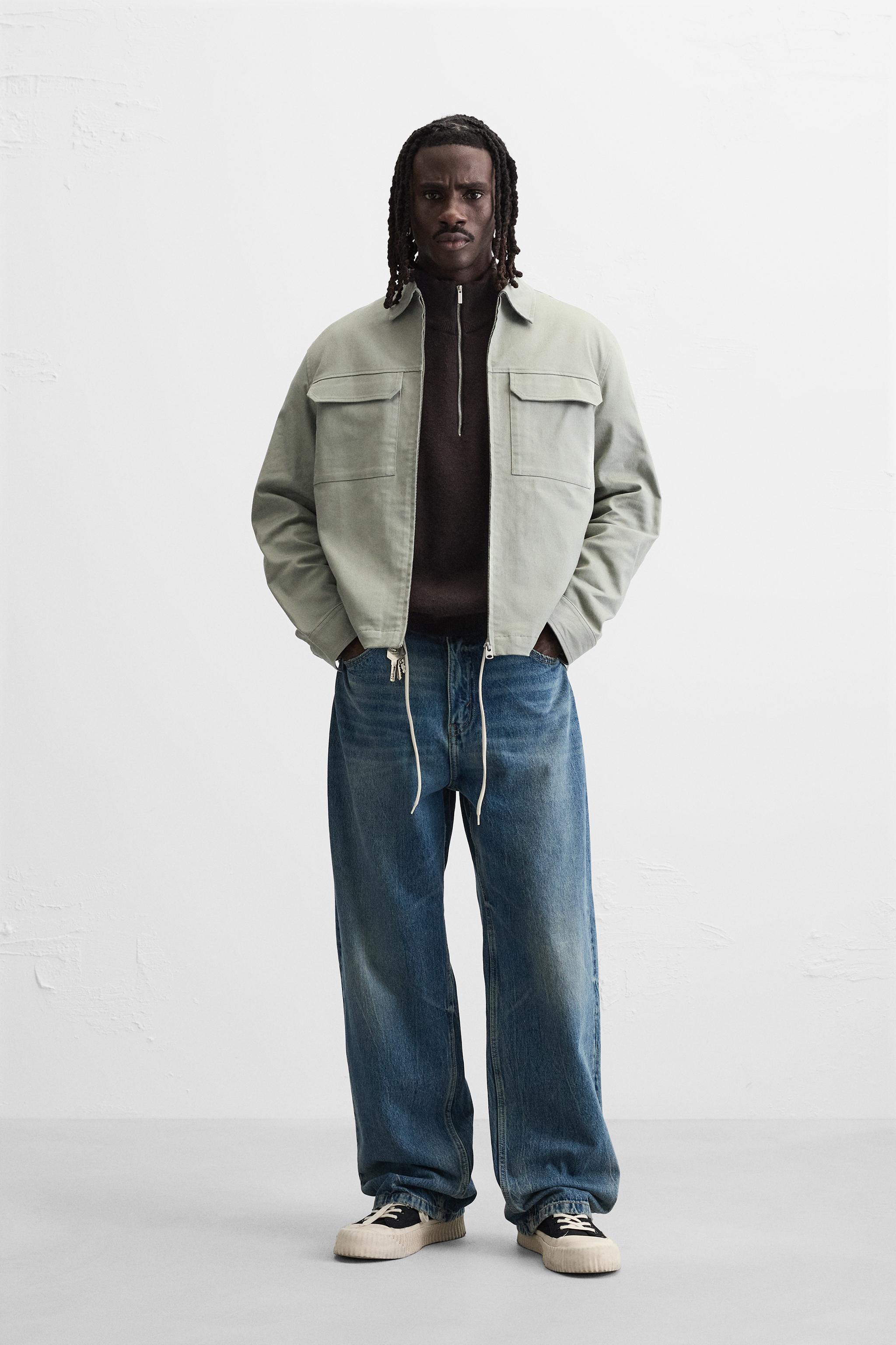Relaxed fit shirt jacket
