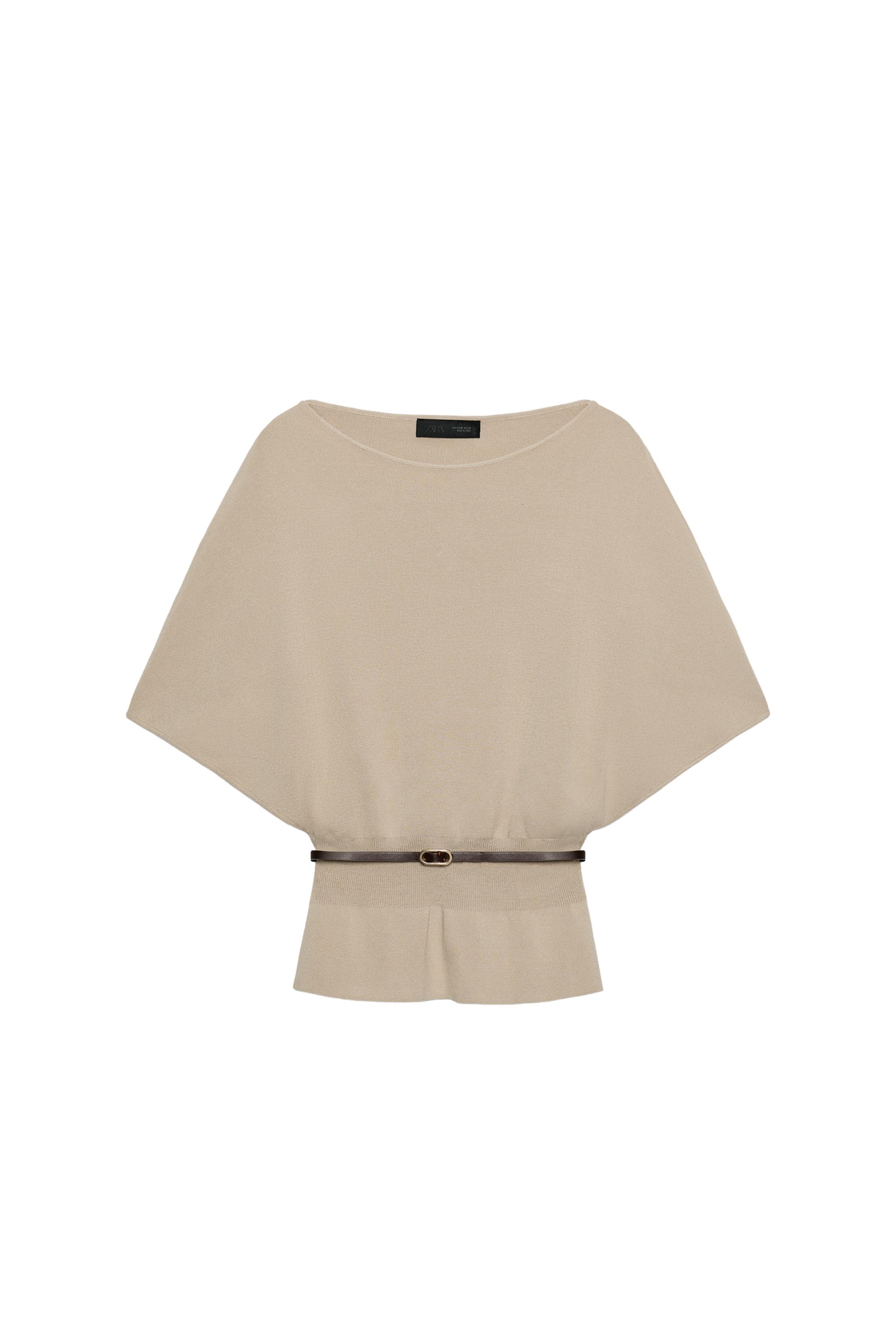 BELTED KNIT TOP – Product Code: 05536043711 – Zara