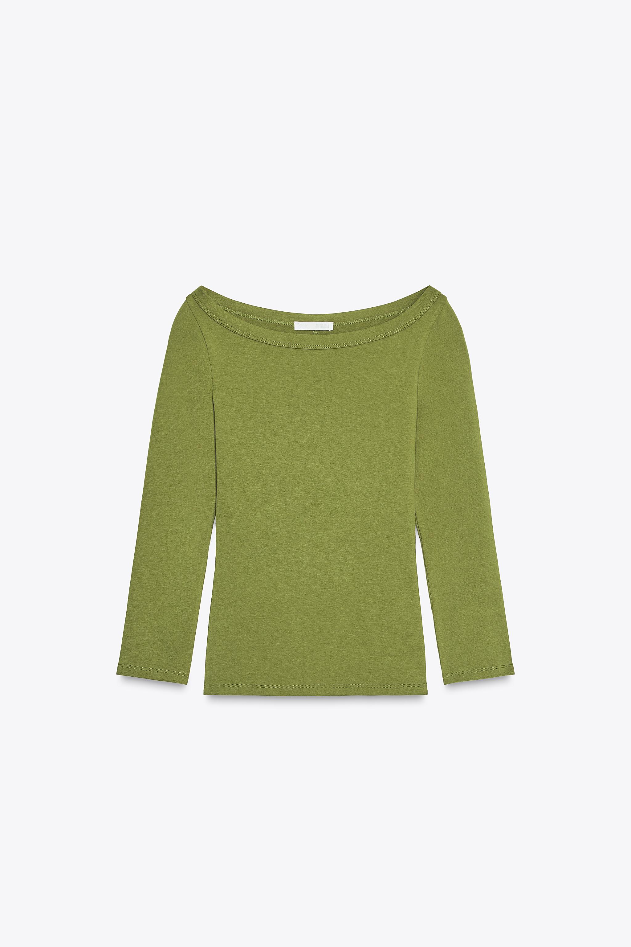 Boat neck T‑shirt