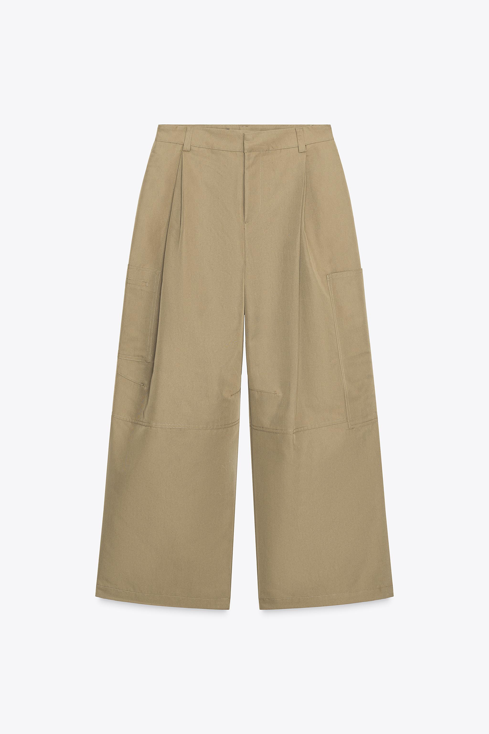 Pleated Cargo Trousers