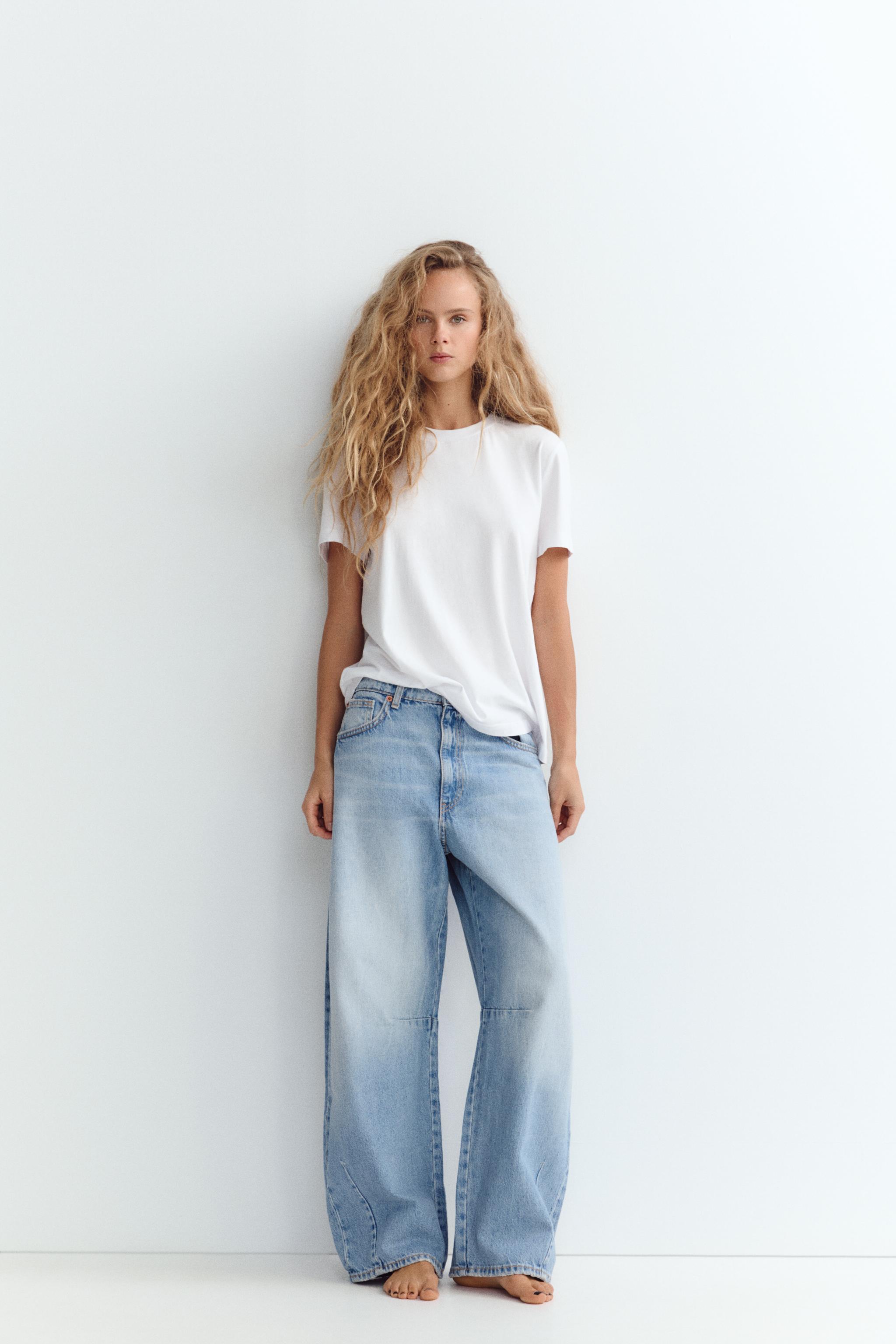 Mid-Rise Baggy Balloon Jeans