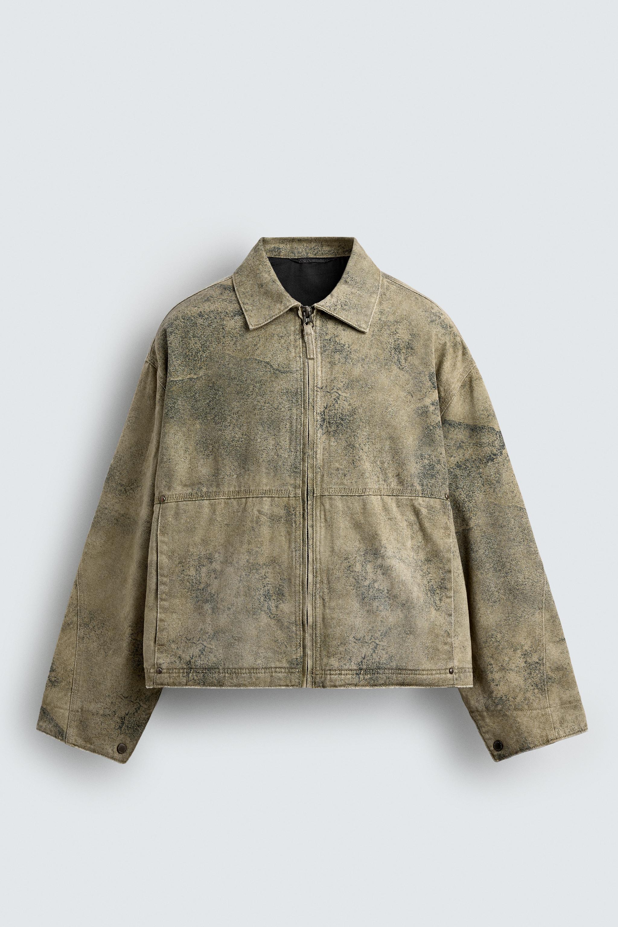 Boxy Abstract Print Jacket