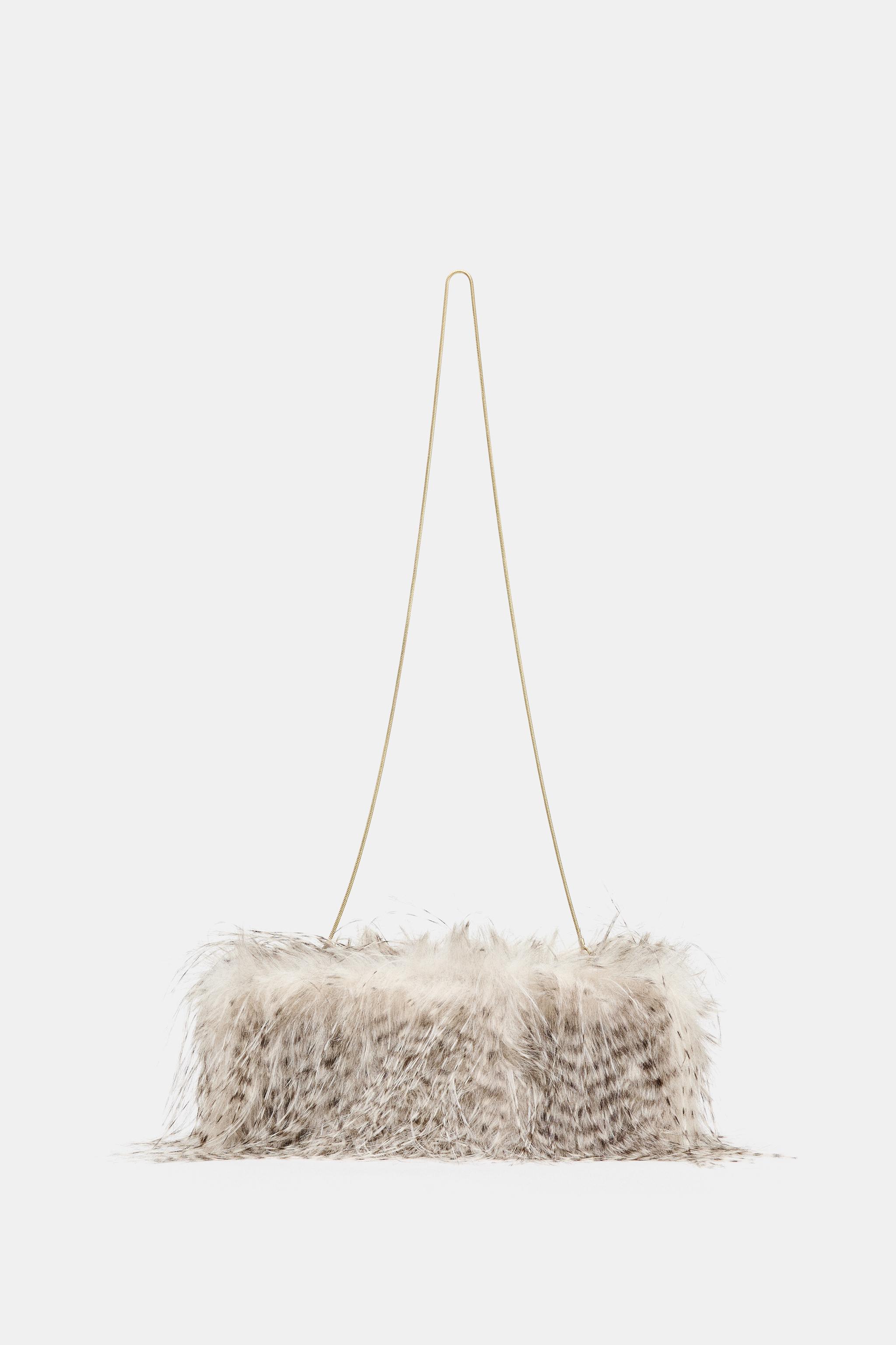 Faux fur clutch