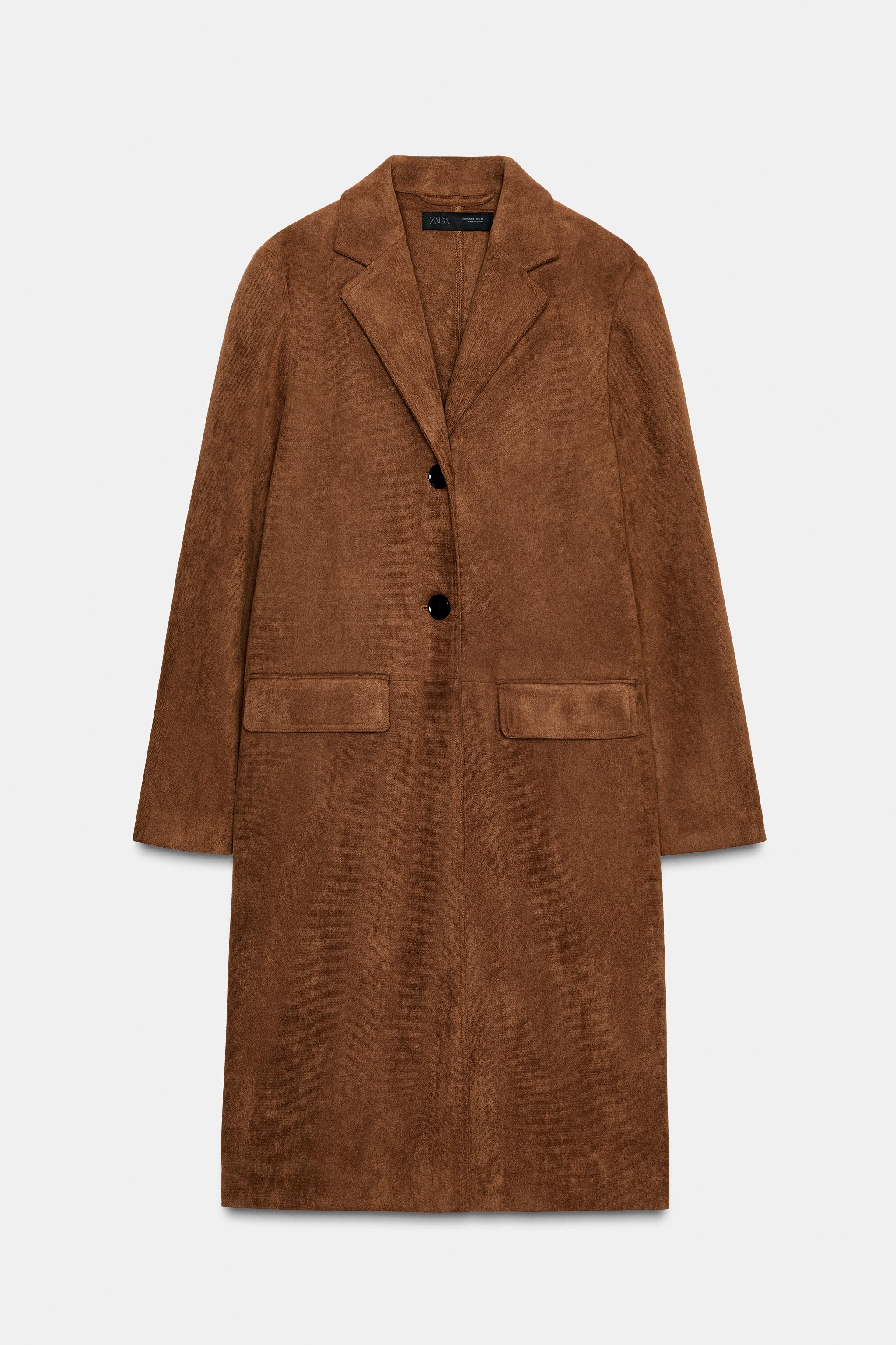 Faux suede-style jacket