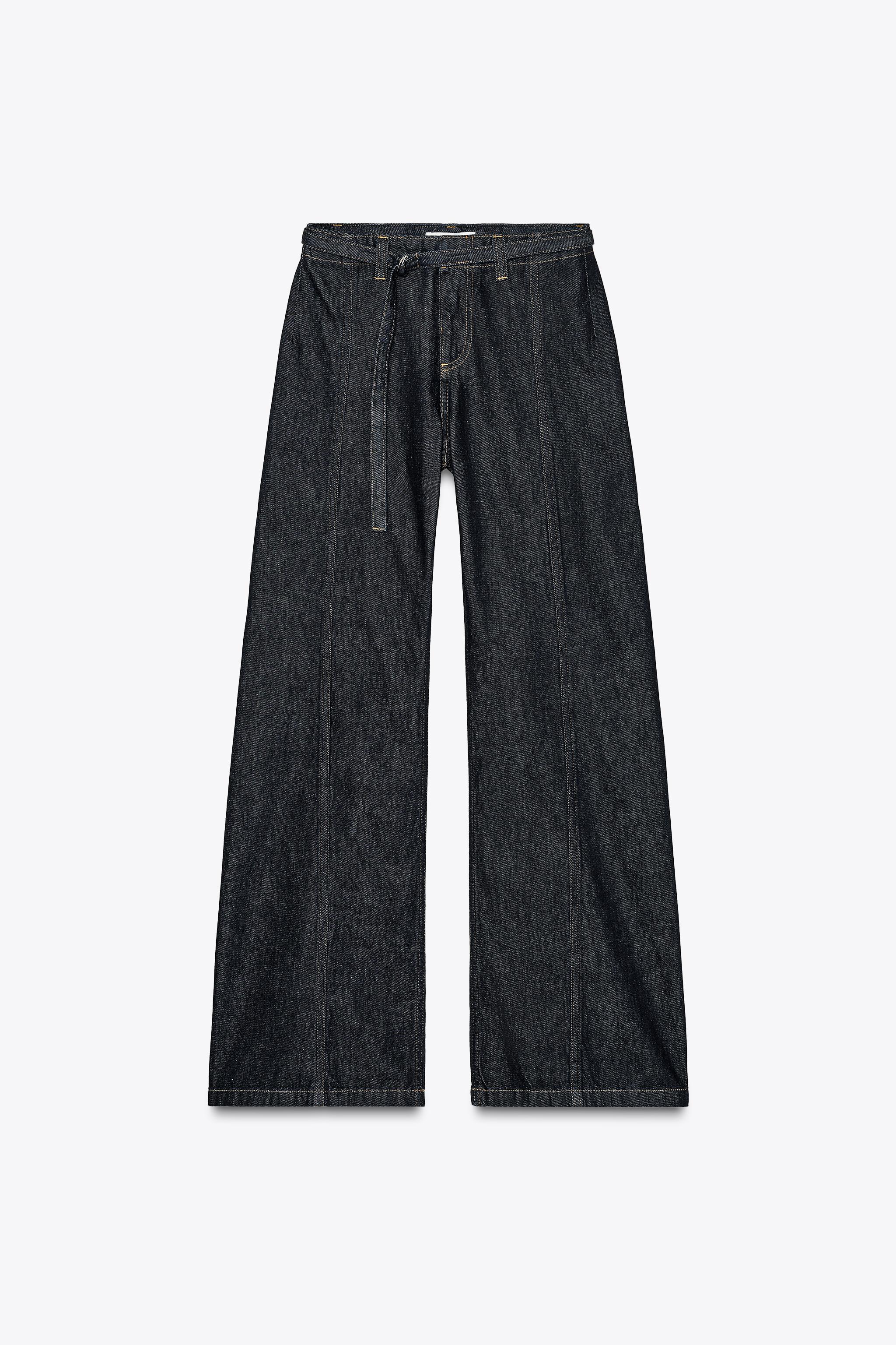 Boot-cut high waist jeans