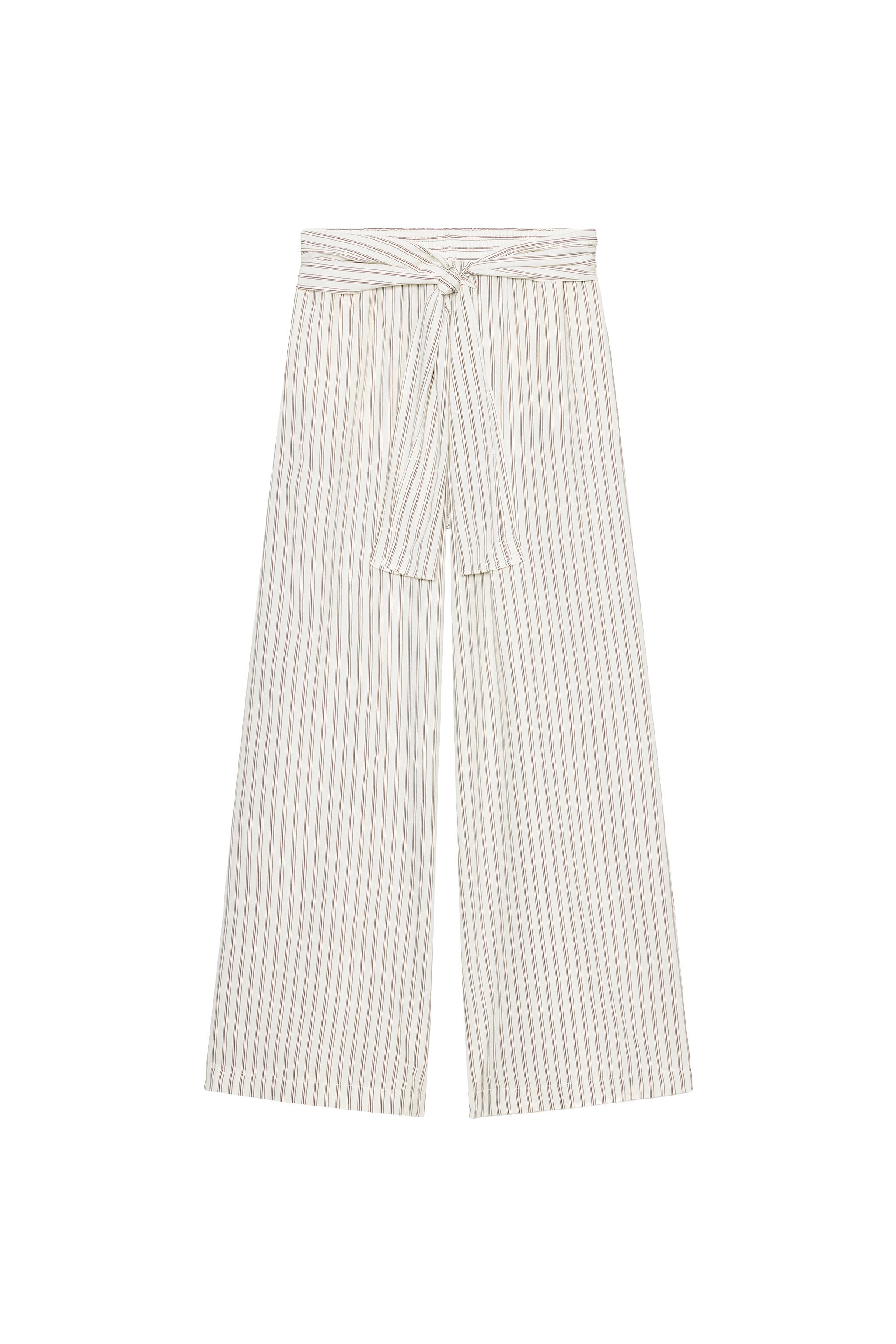 Wide striped trousers