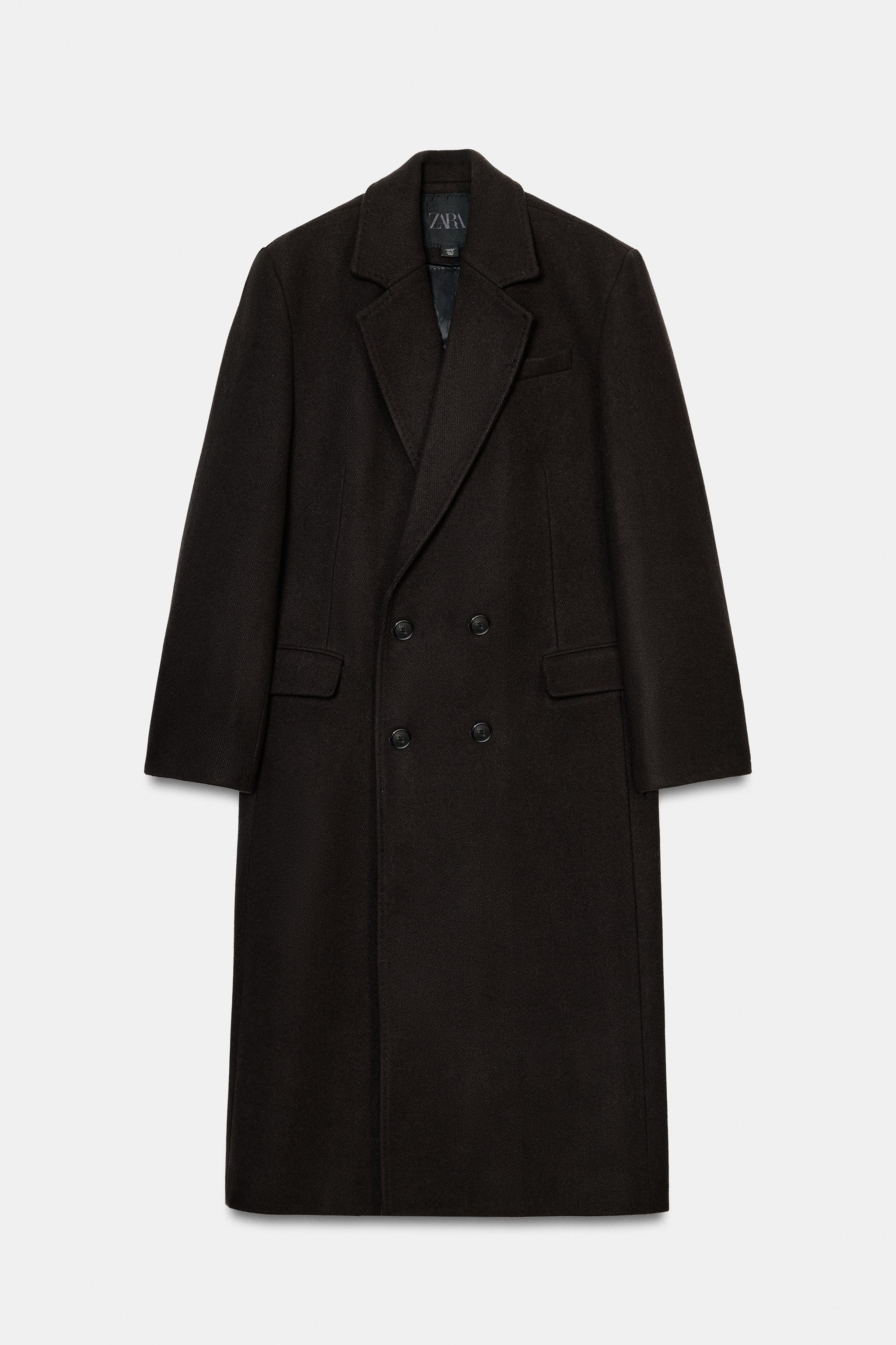 Oversized double-breasted coat