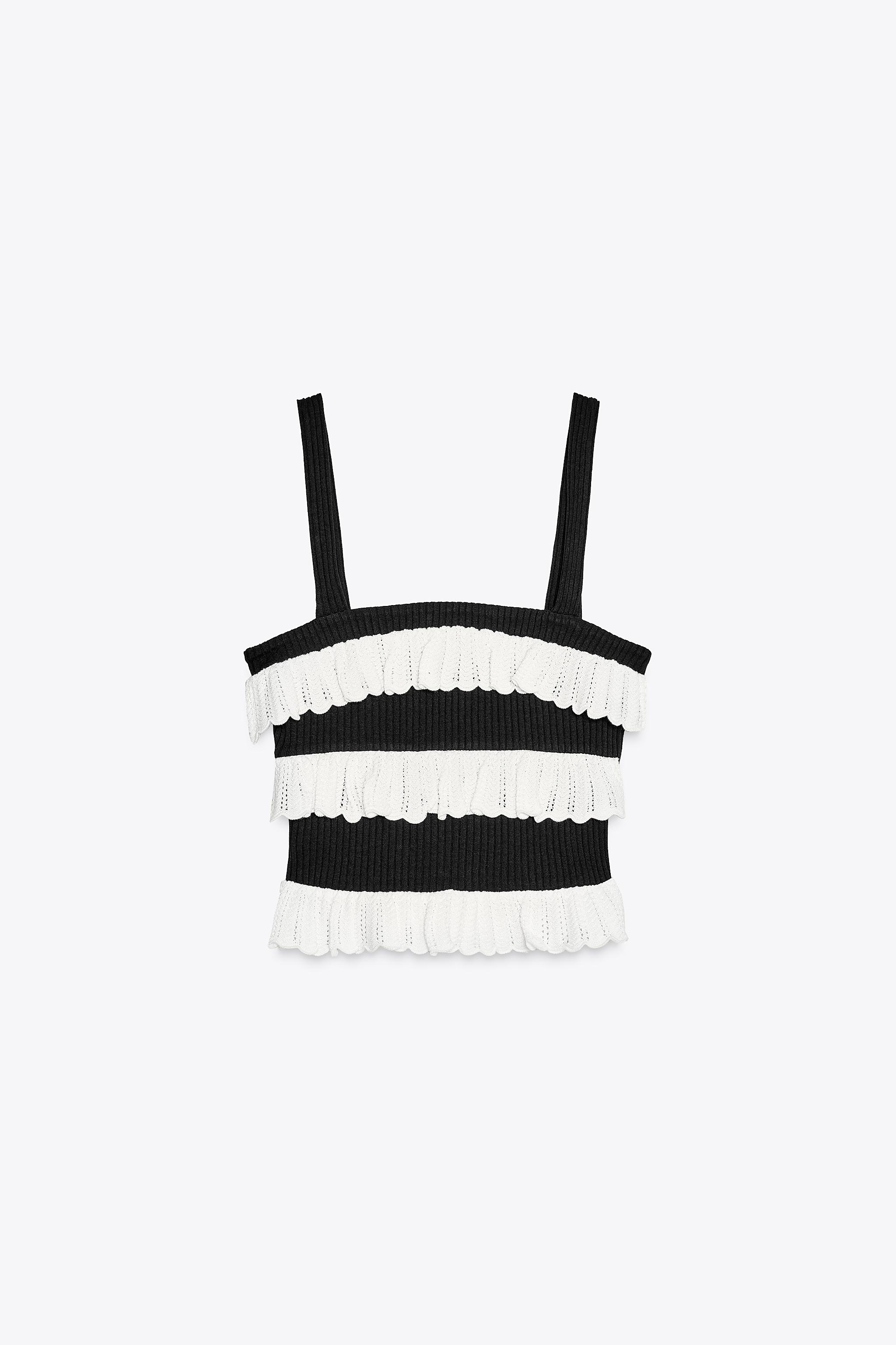 Ruffled knit top