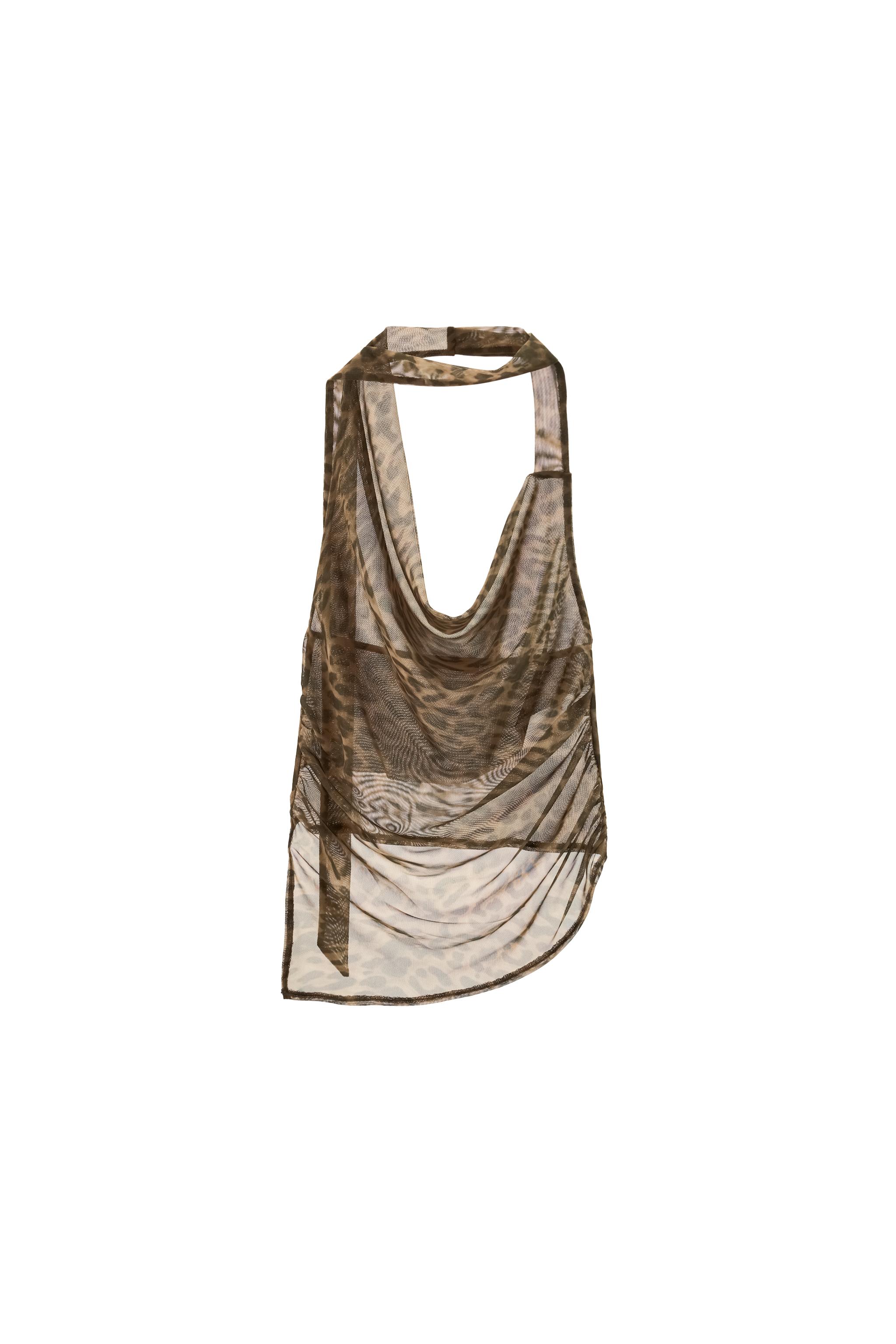 Sheer camo tank top