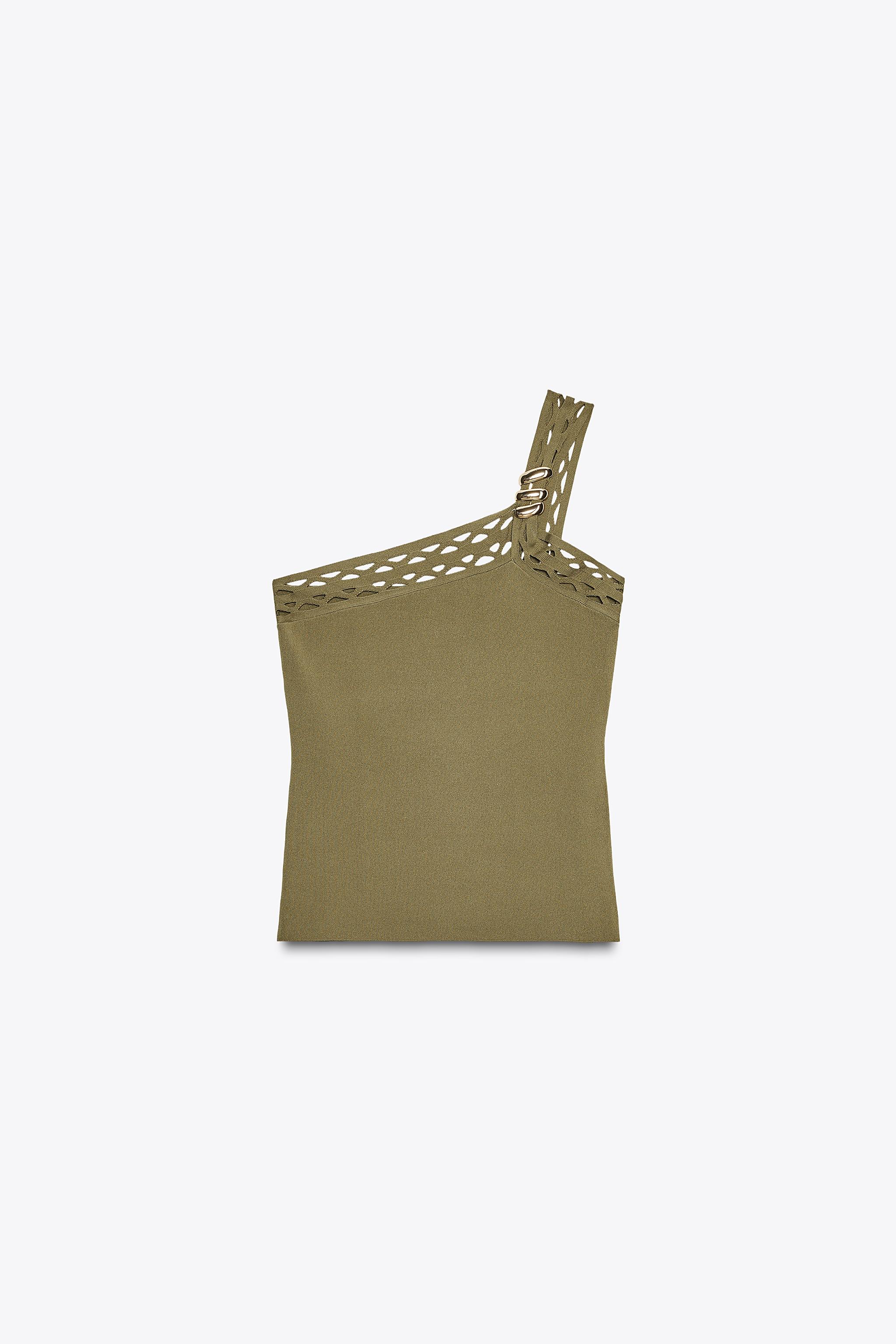 Asymmetric knit top