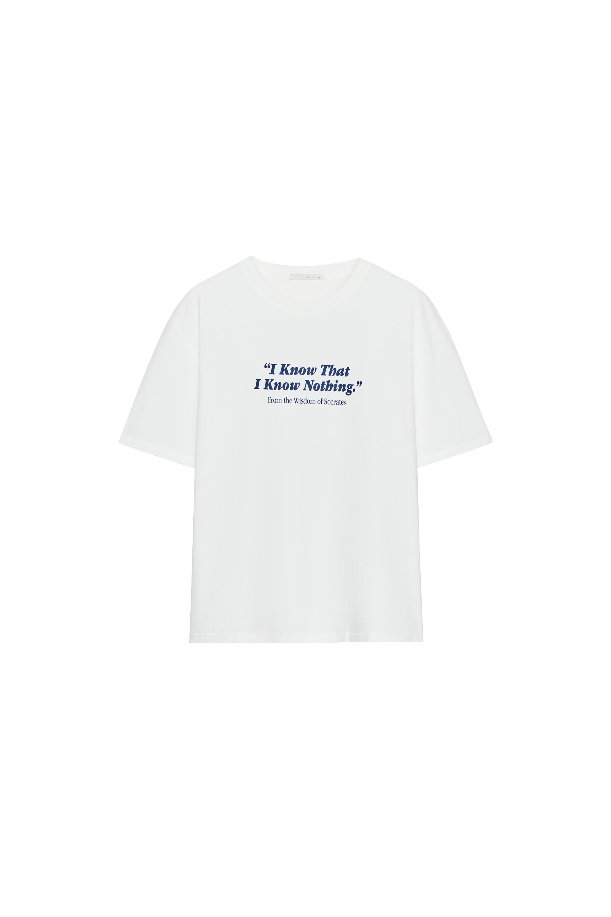 Text print short‑sleeve T‑shirt