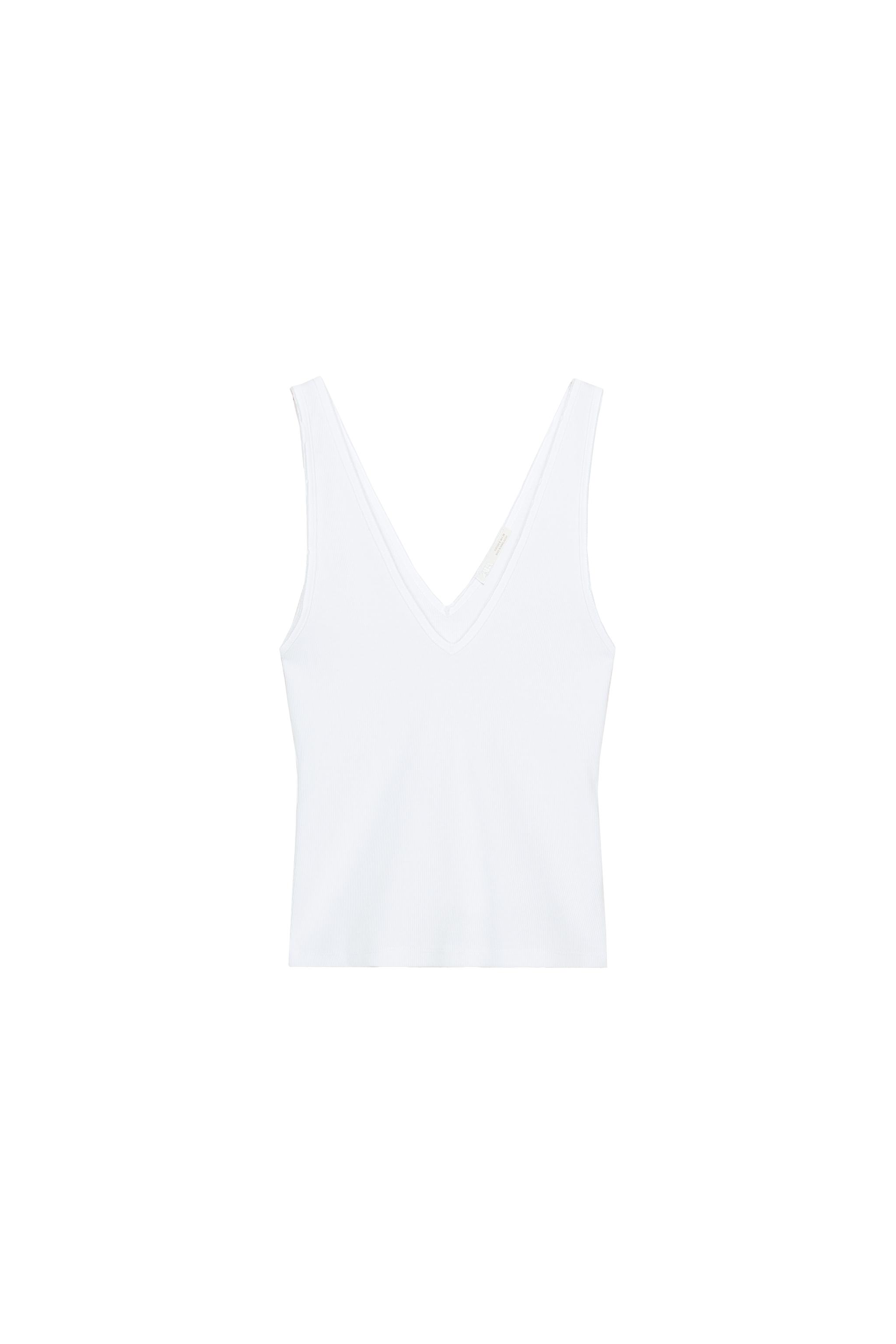 Ribbed V-Neck Top