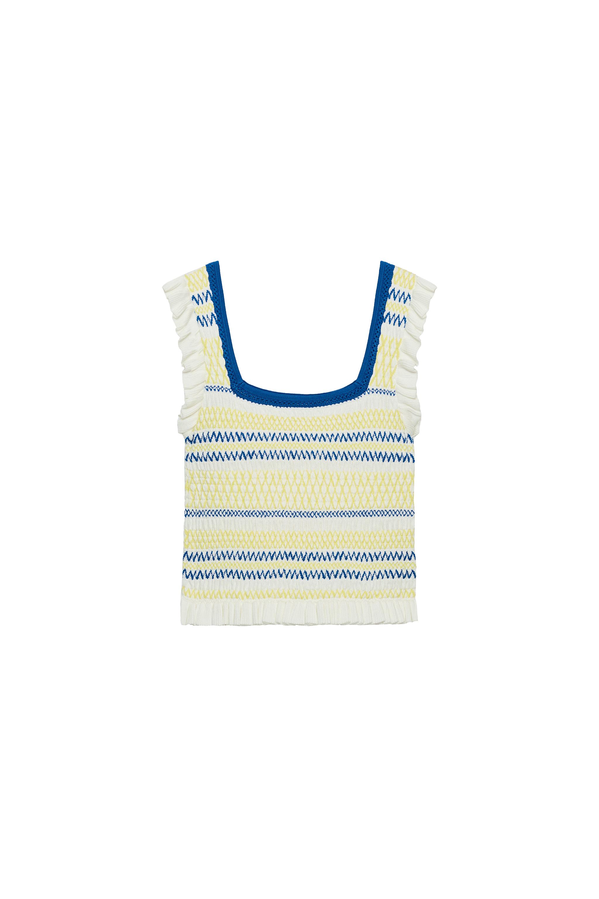 Striped Smocked Top
