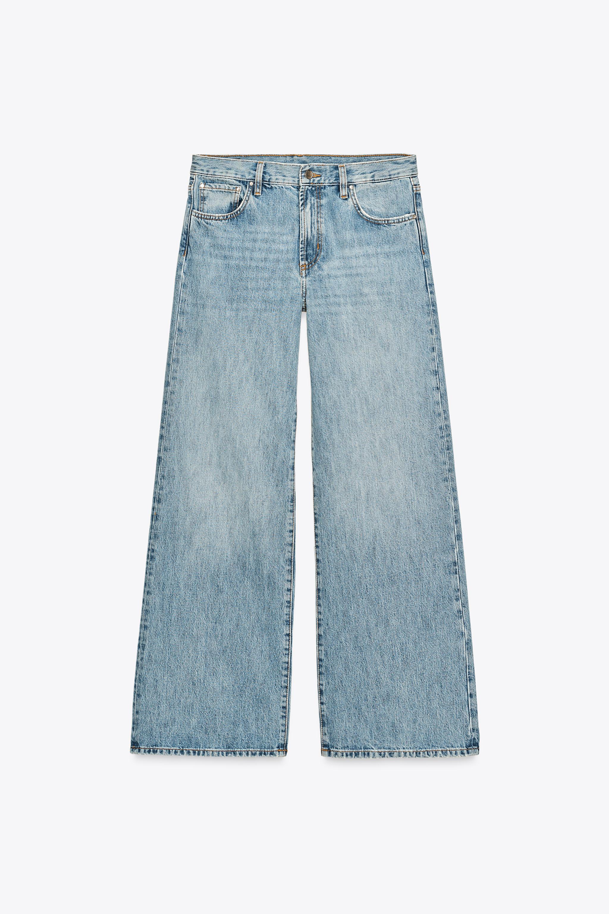 Wide leg low waist jeans