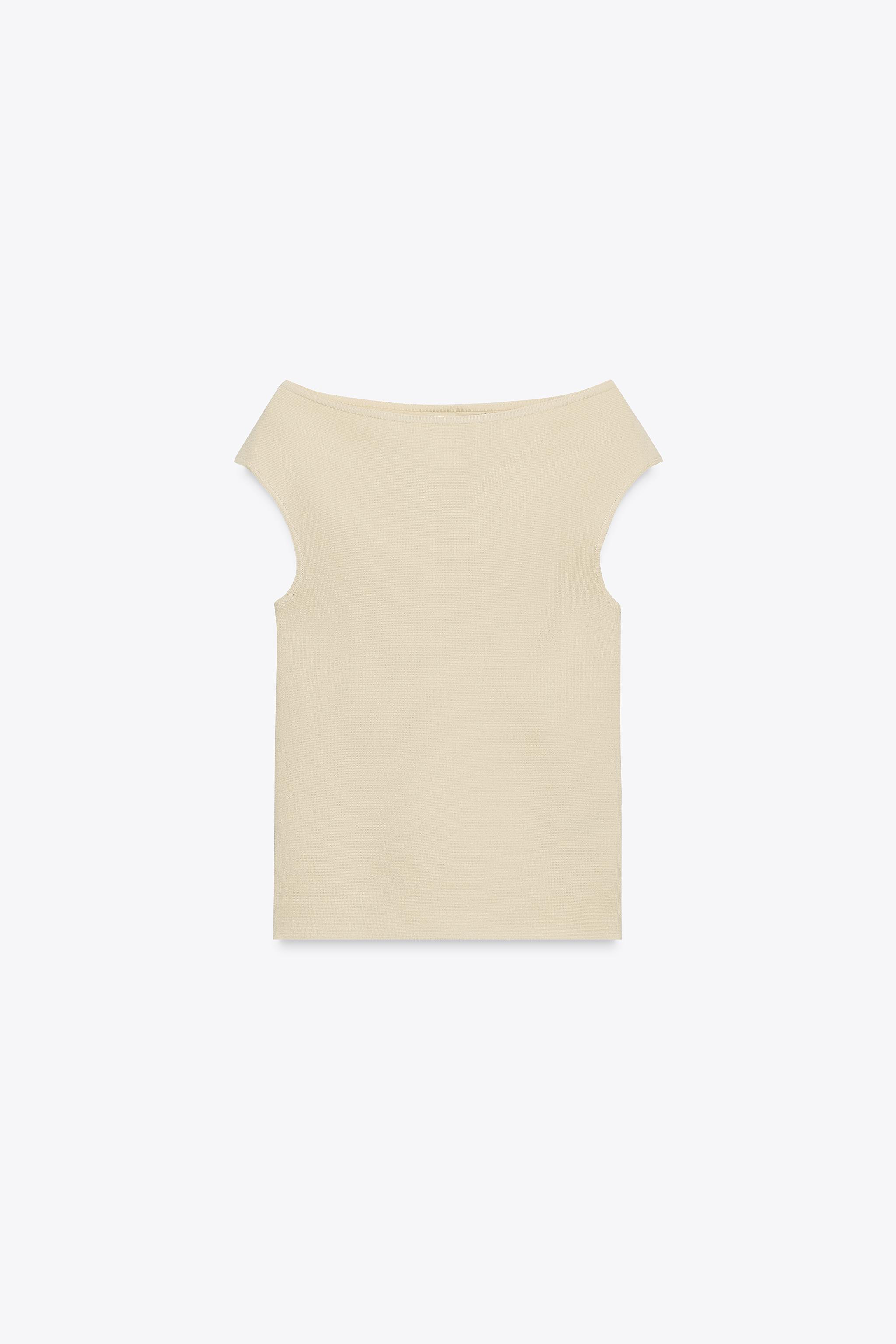 Boat Neck Knit Top