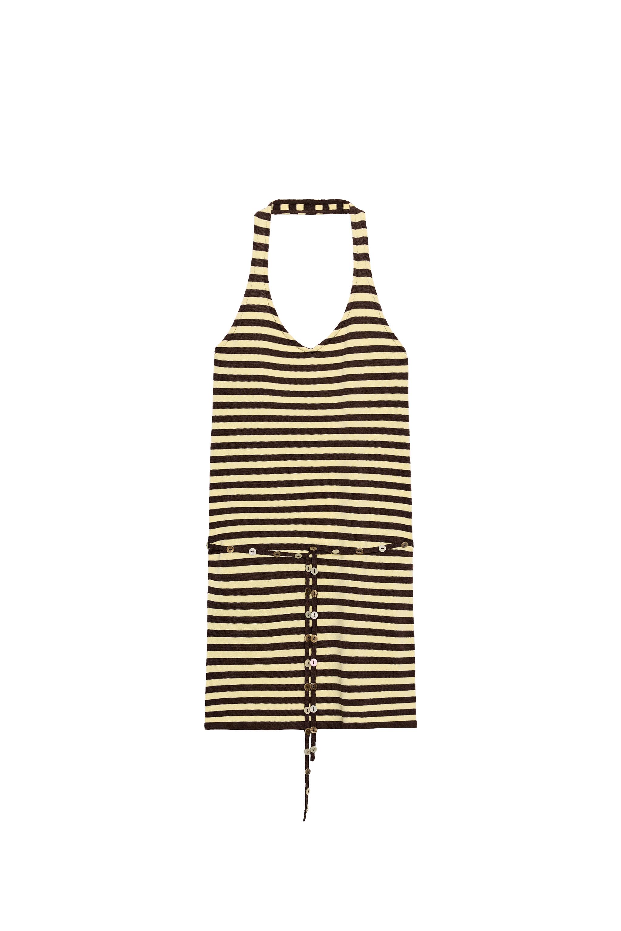 Halter dress stripes