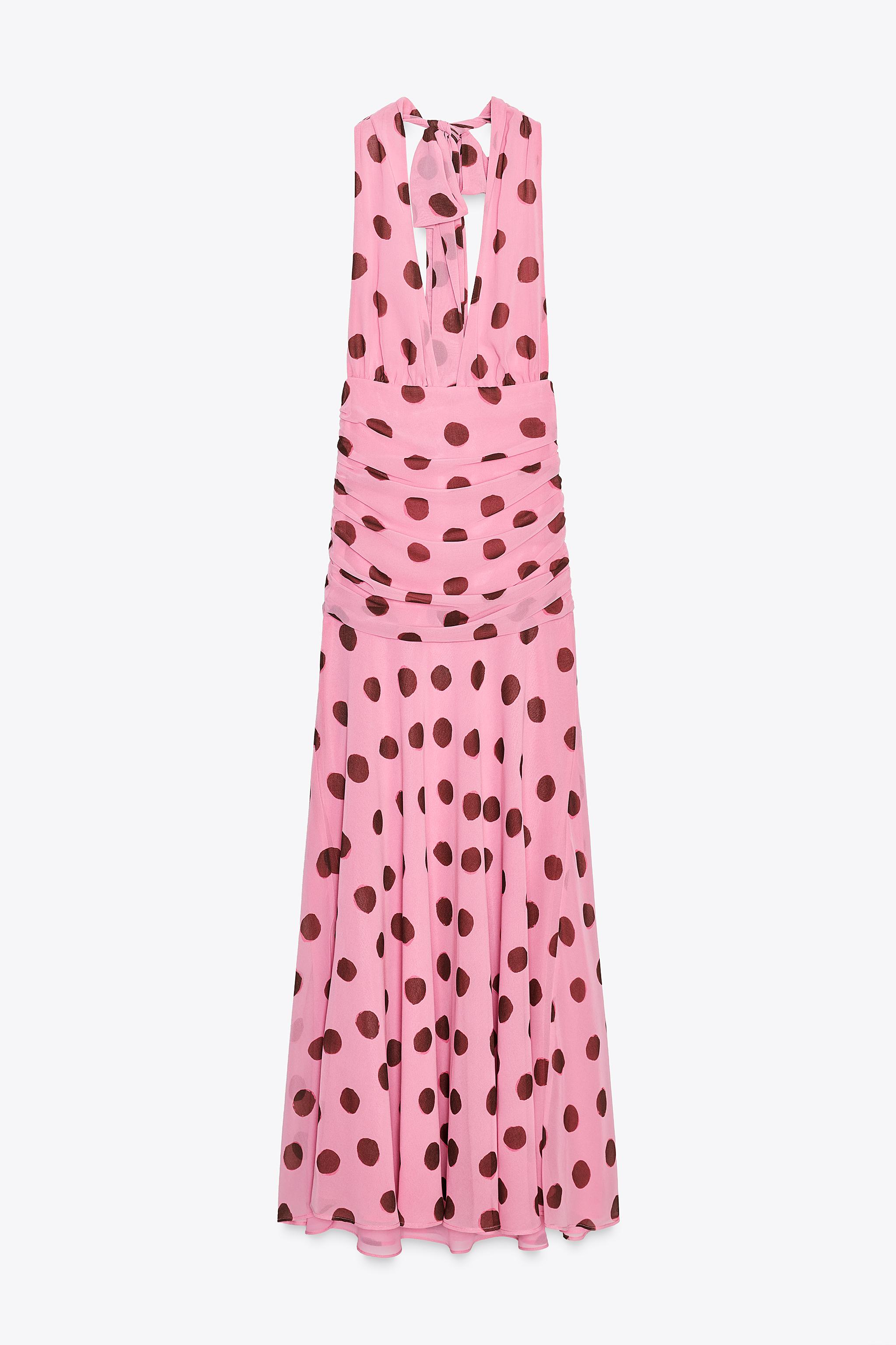 Long polka dot dress