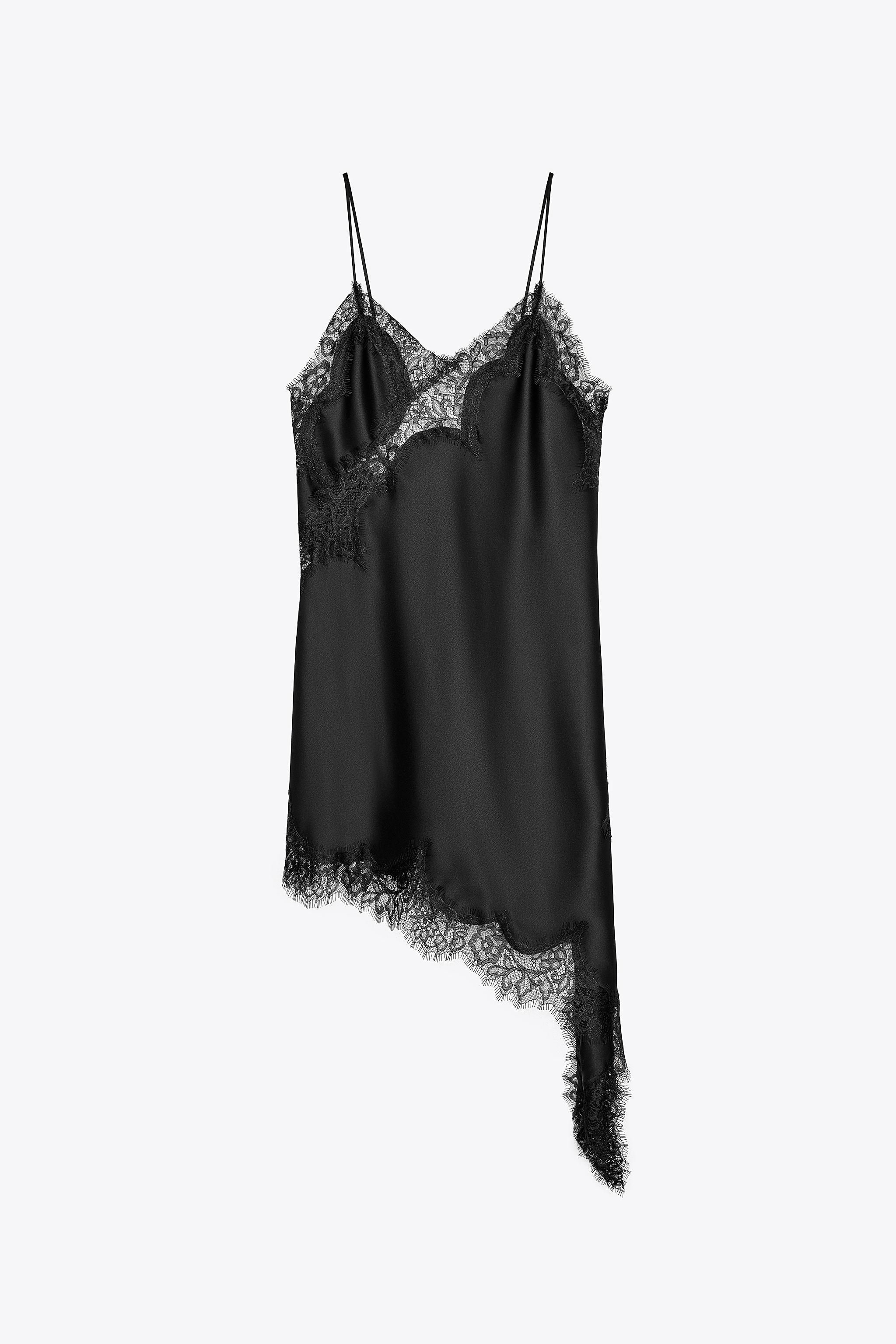 Asymmetric lace dress