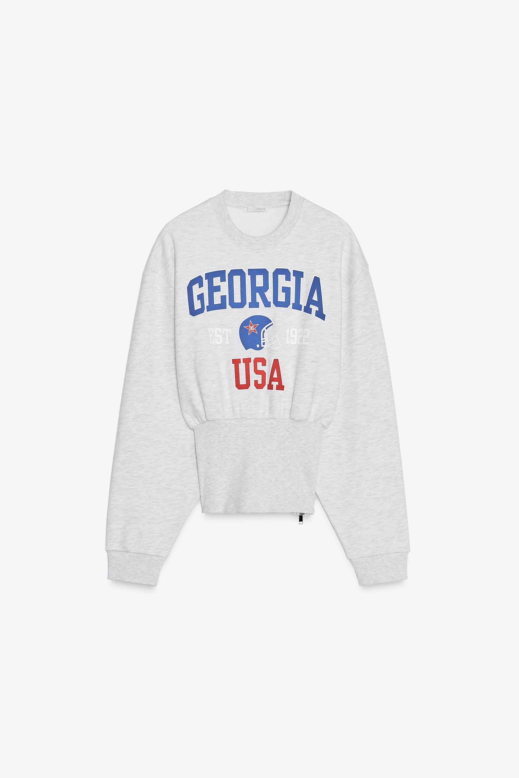 Text Zip Sweatshirt
