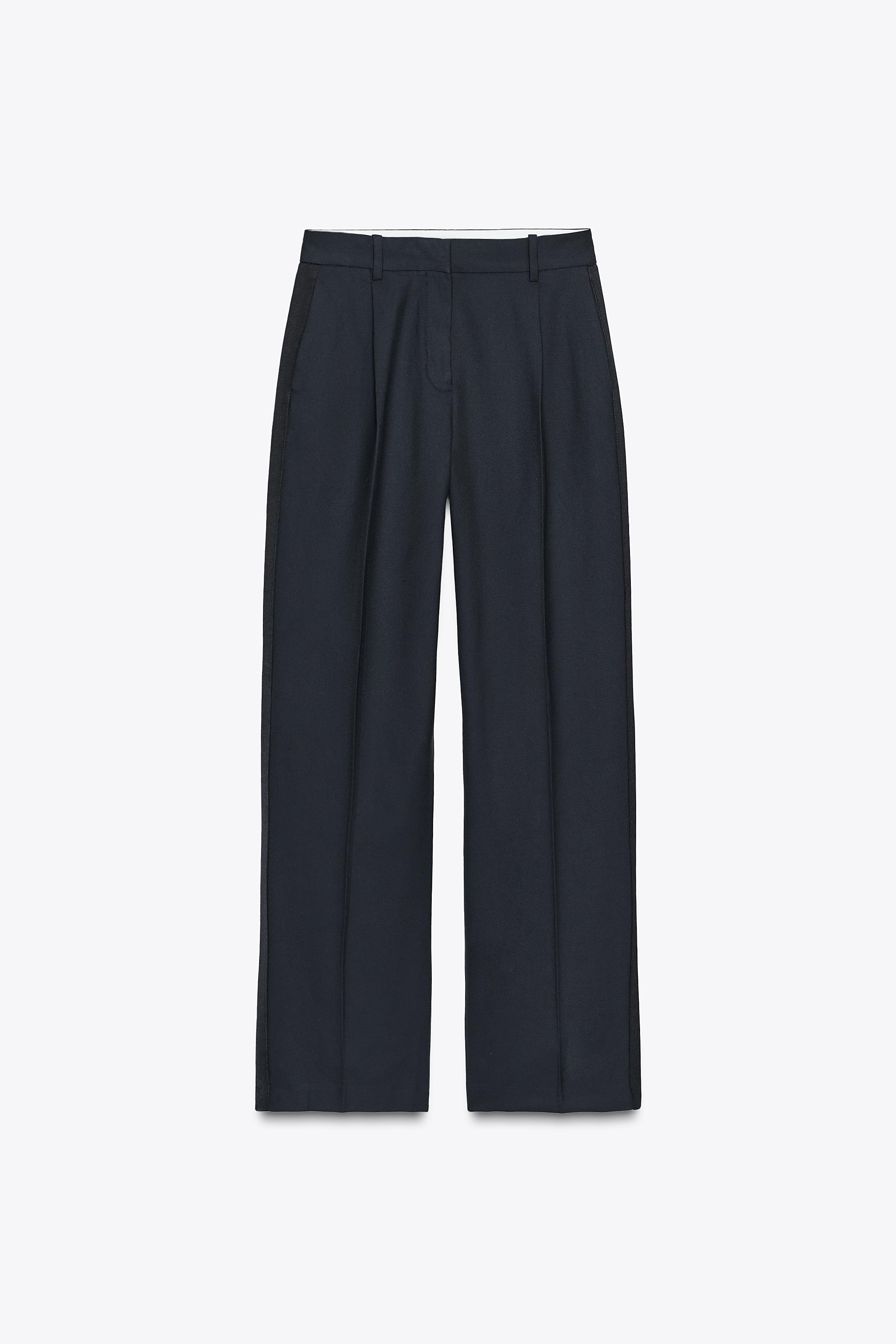 Trousers with side stripe