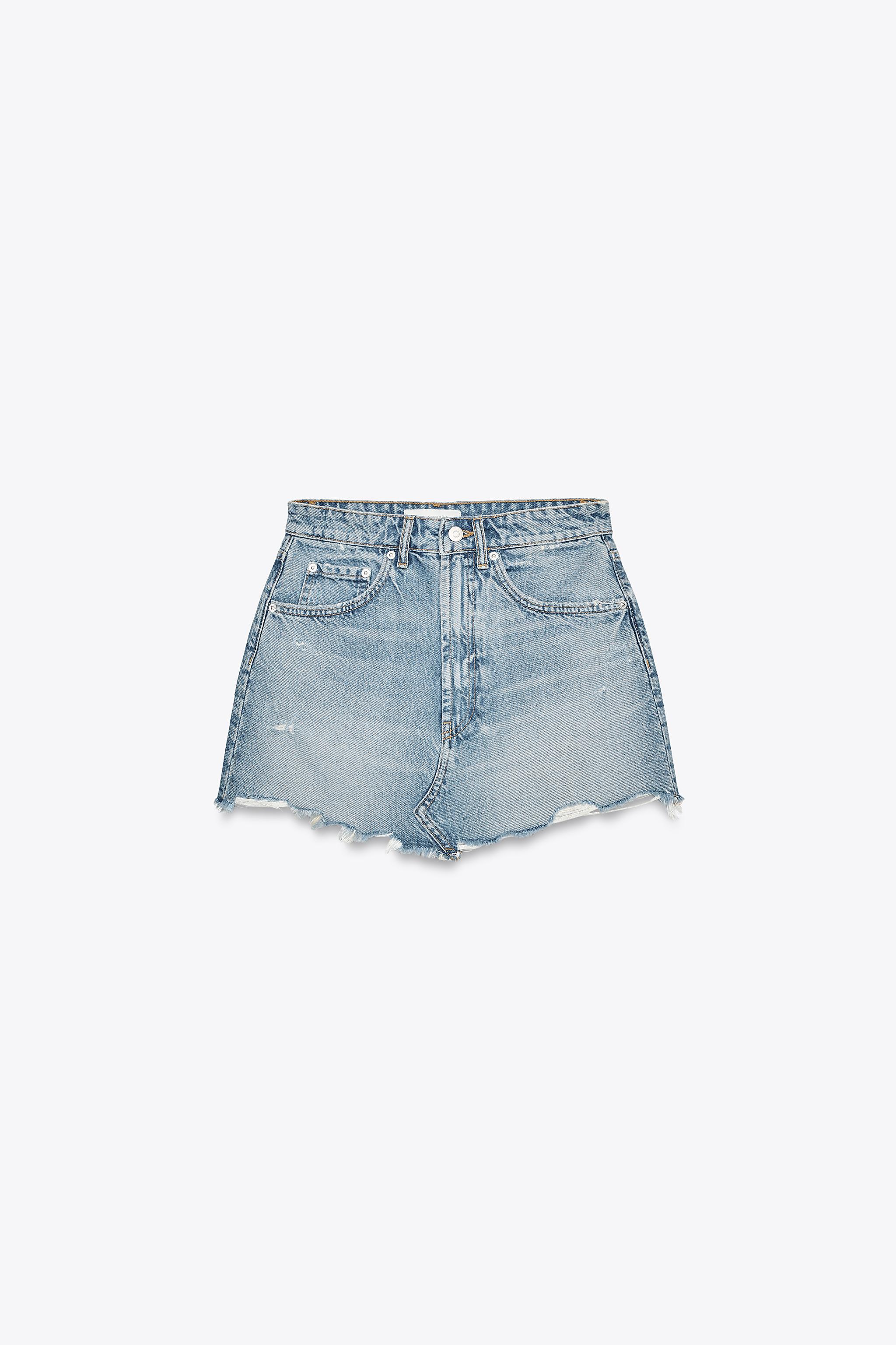 Ripped denim mini