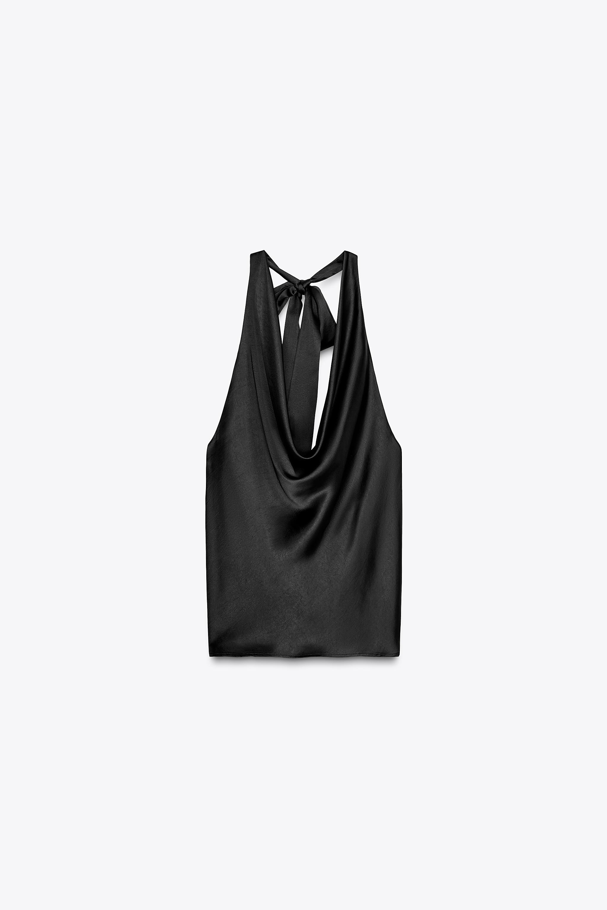 Satin halterneck top