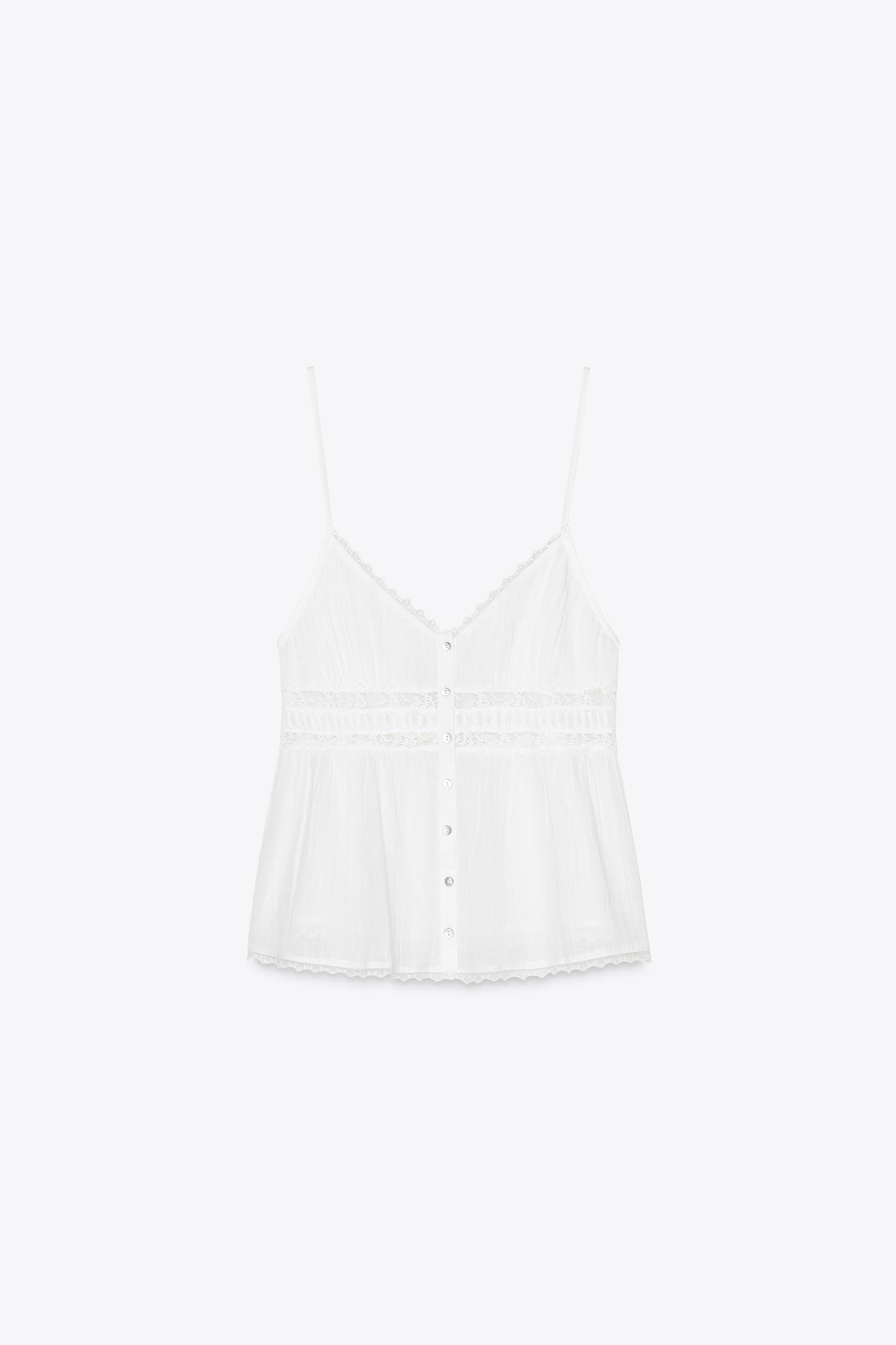 Embroidered lace top