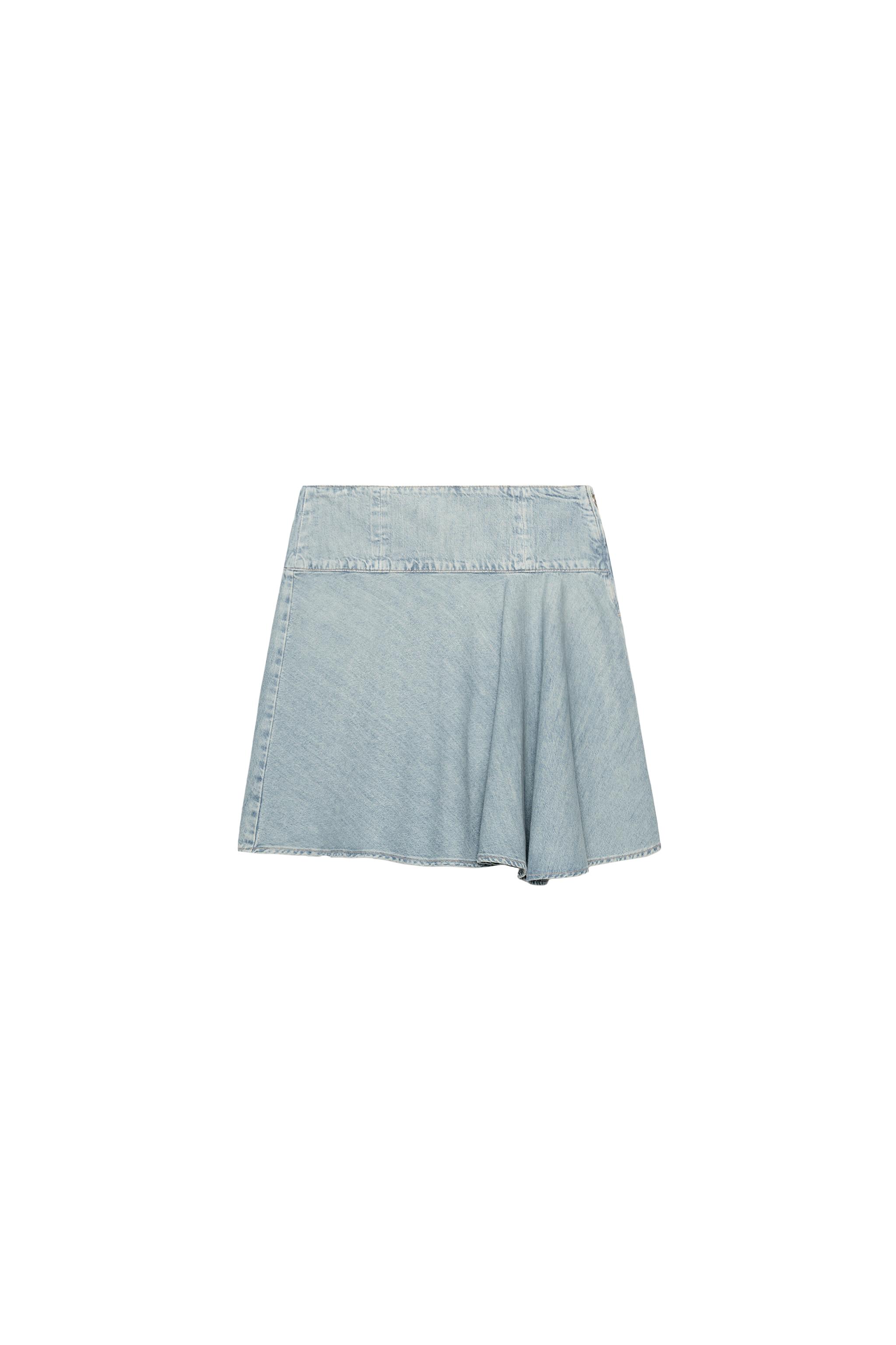 Midi denim skirt