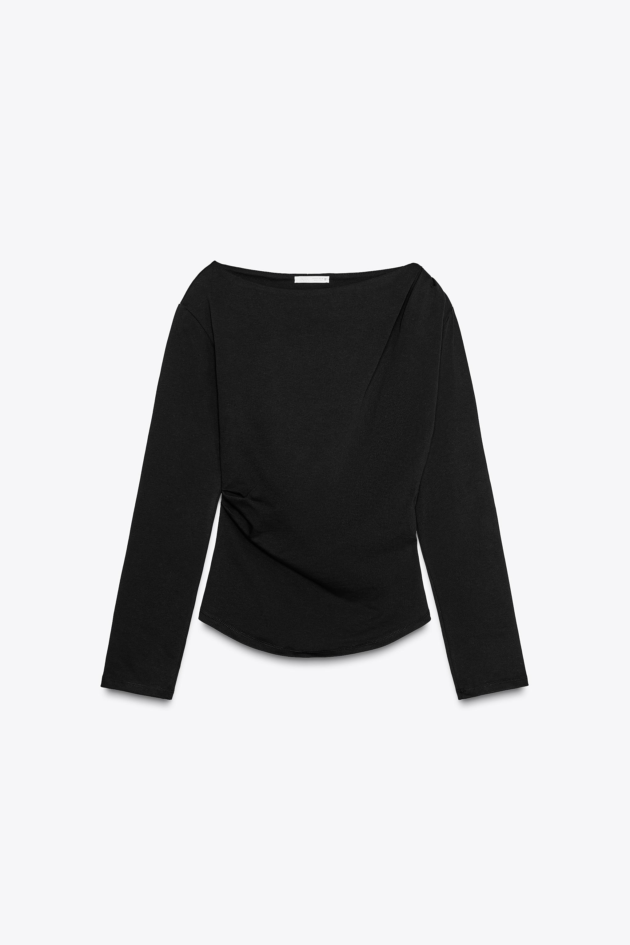 Draped side t-shirt