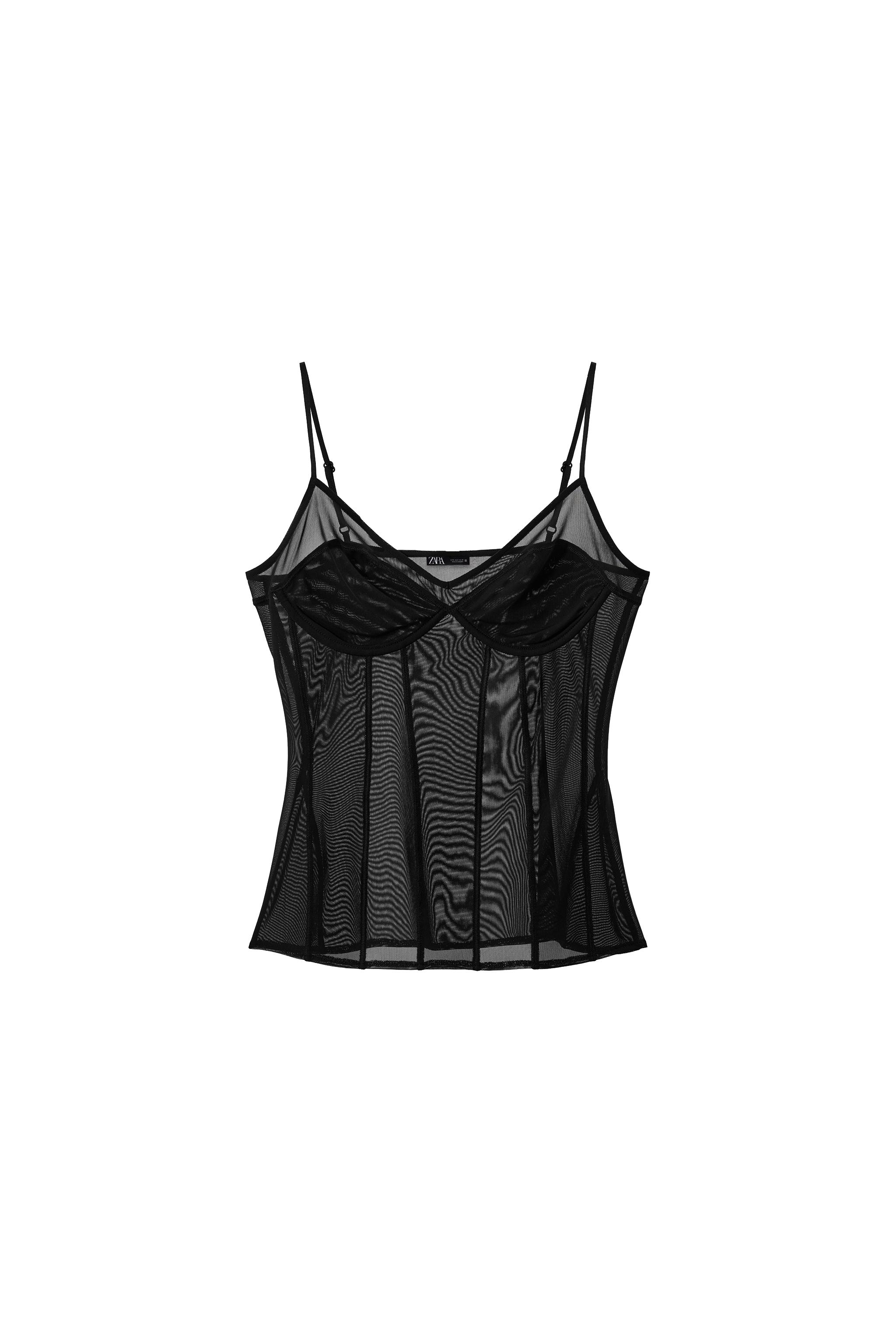 Lace tulle top