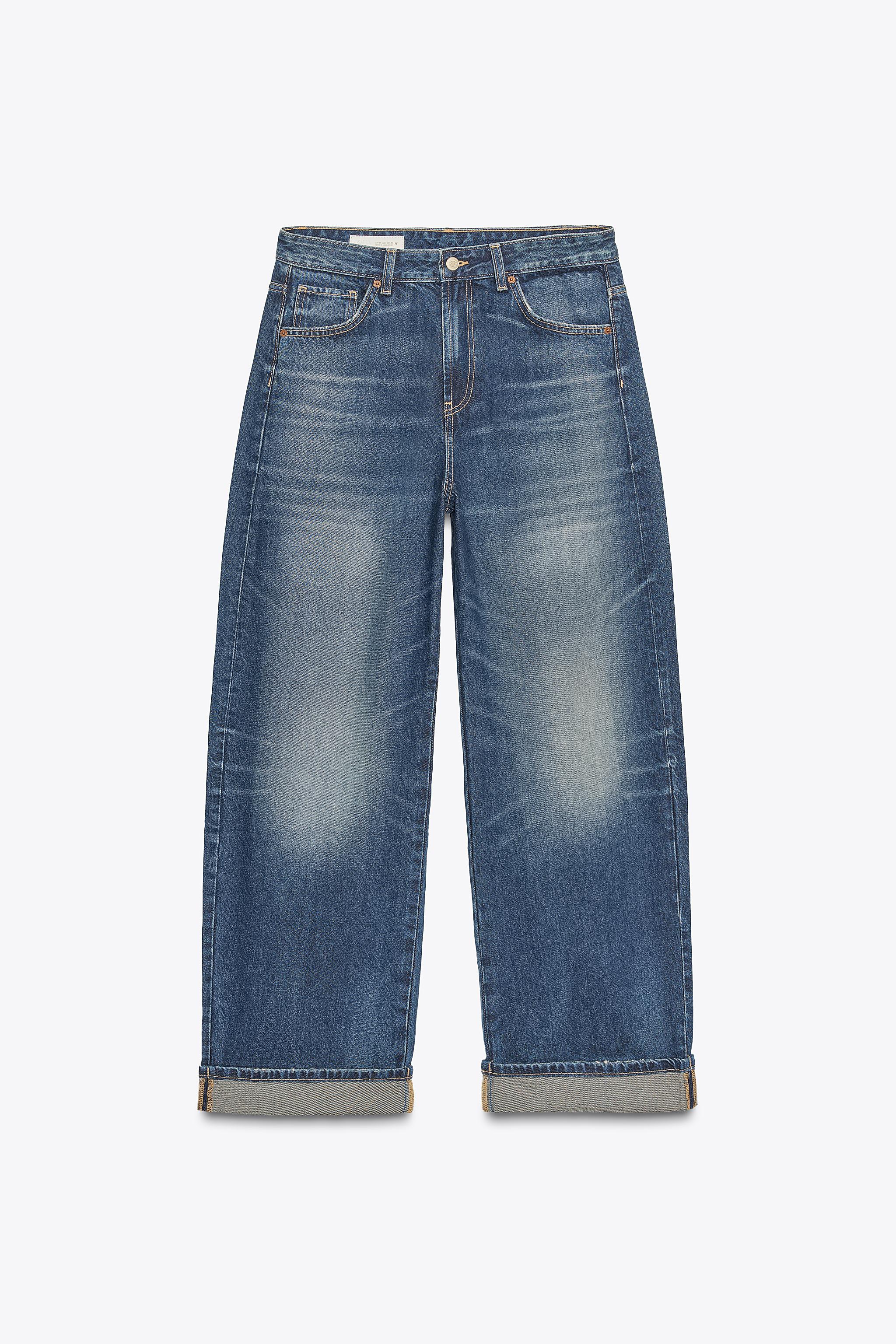Baggy folded jeans