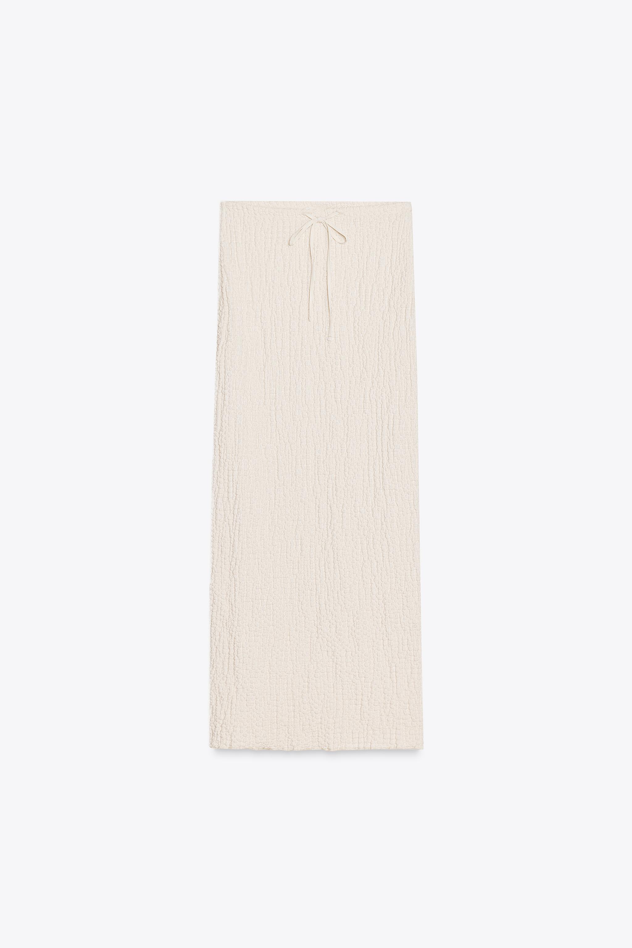 Textured long skirt