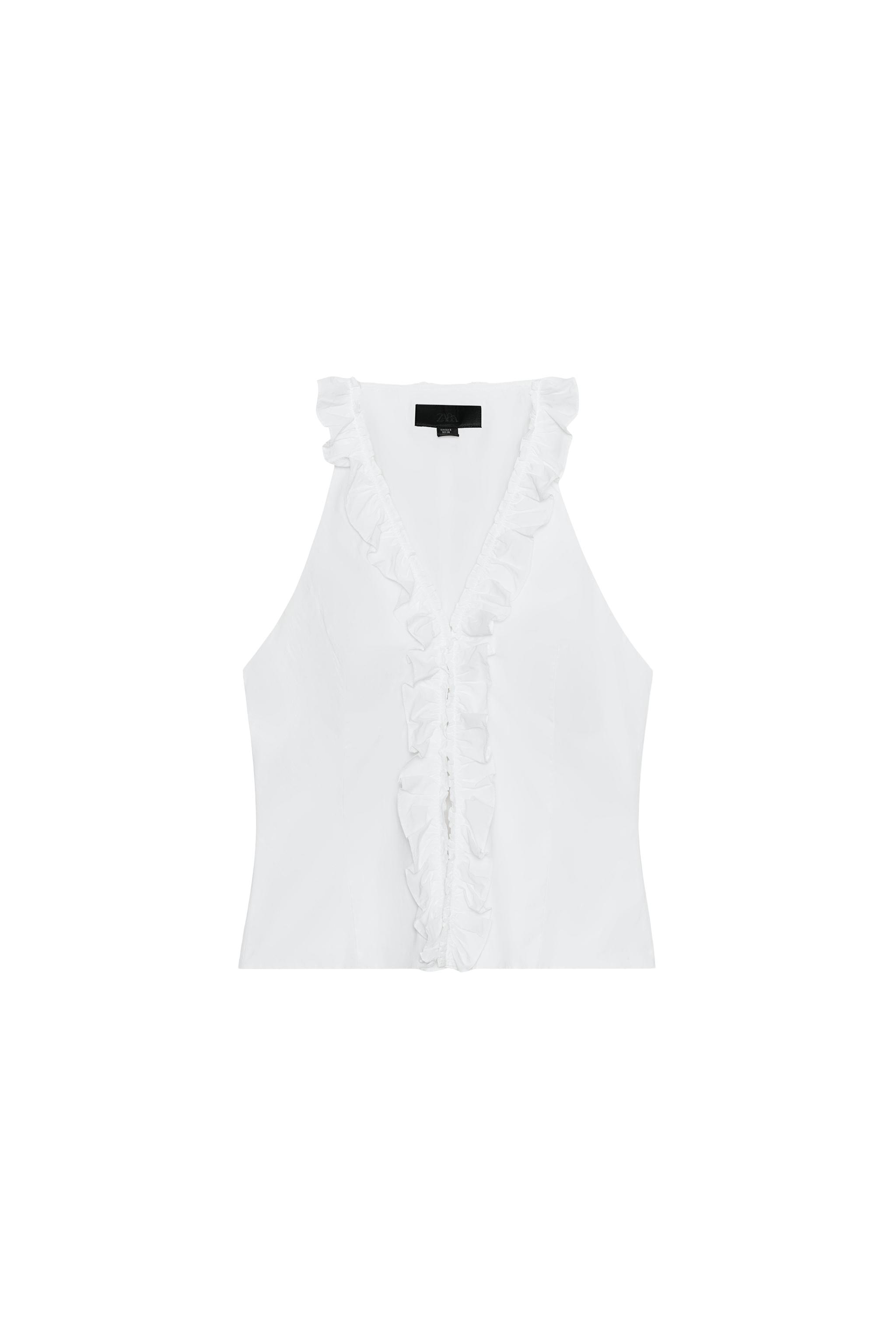 Nylon Ruffle Top
