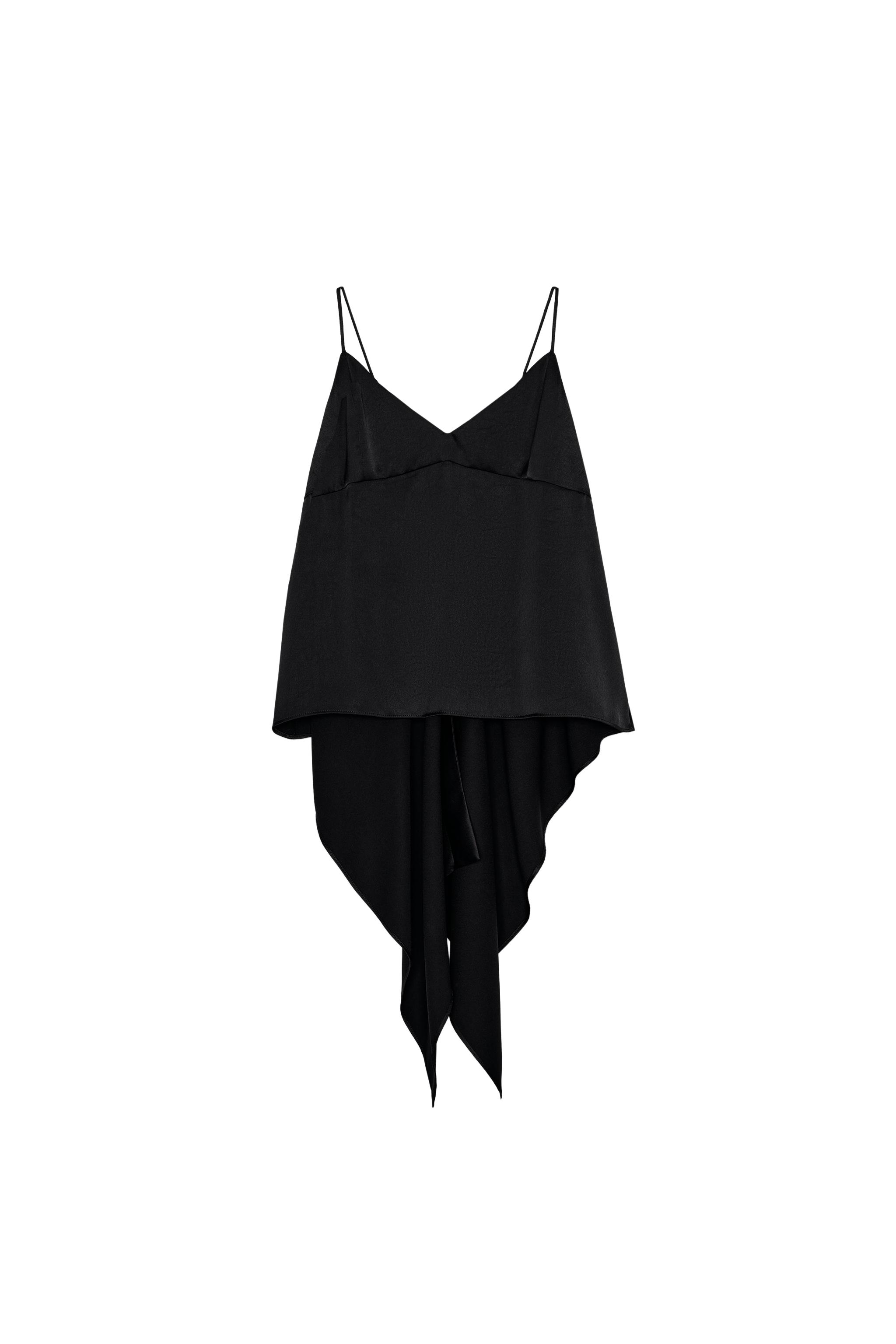 Asymmetric satin top