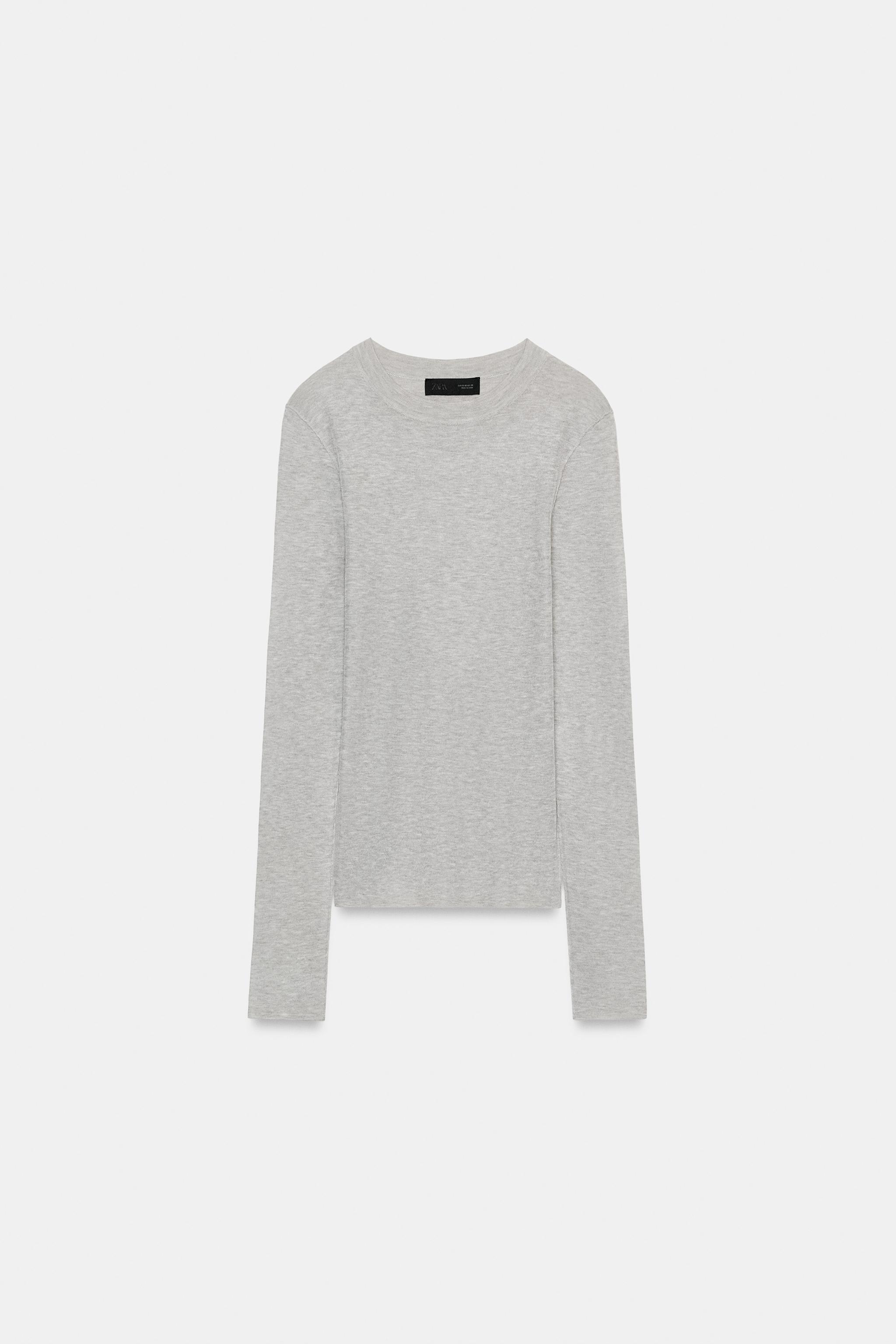 Semi-transparent knit top