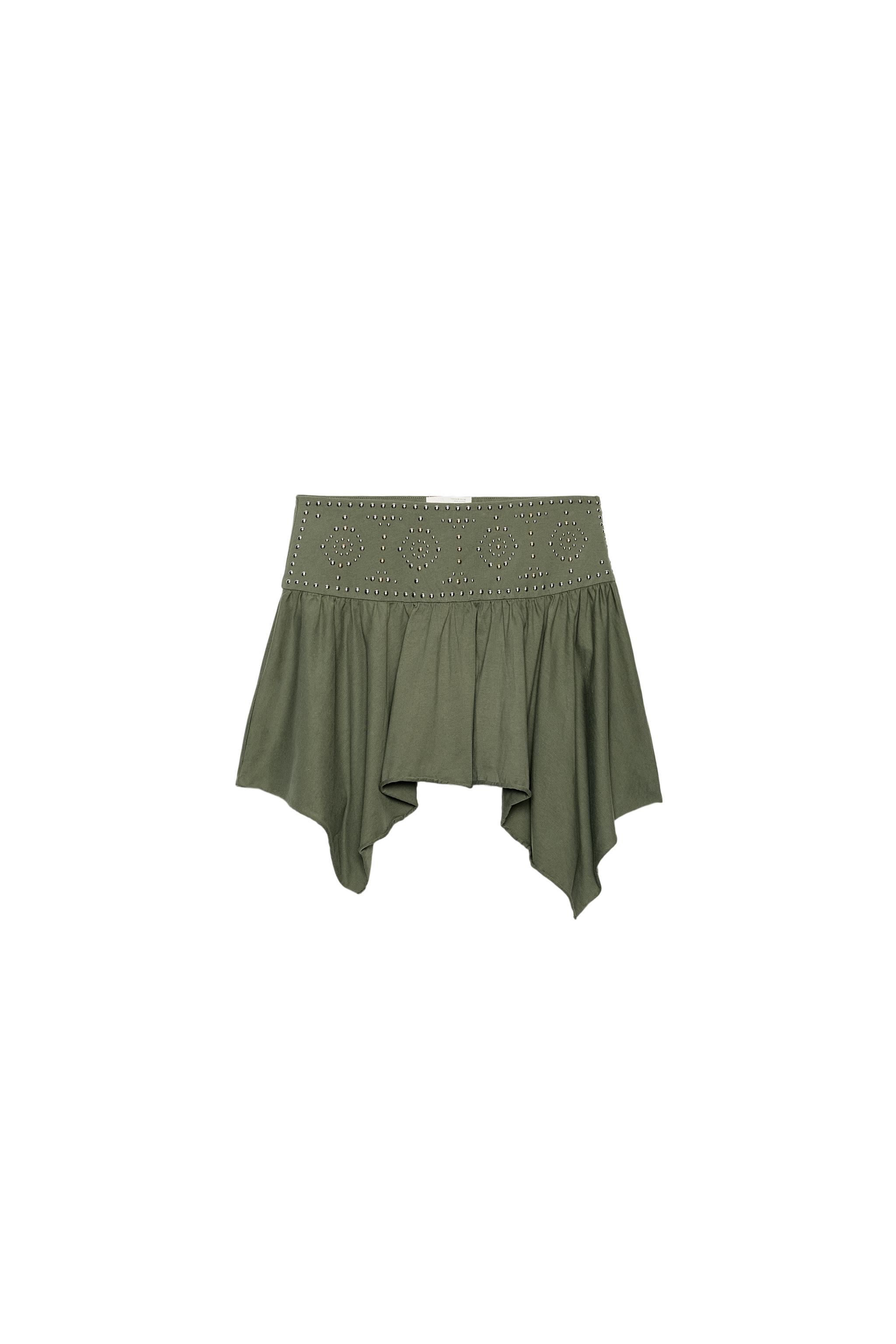 Asymmetric stud skirt