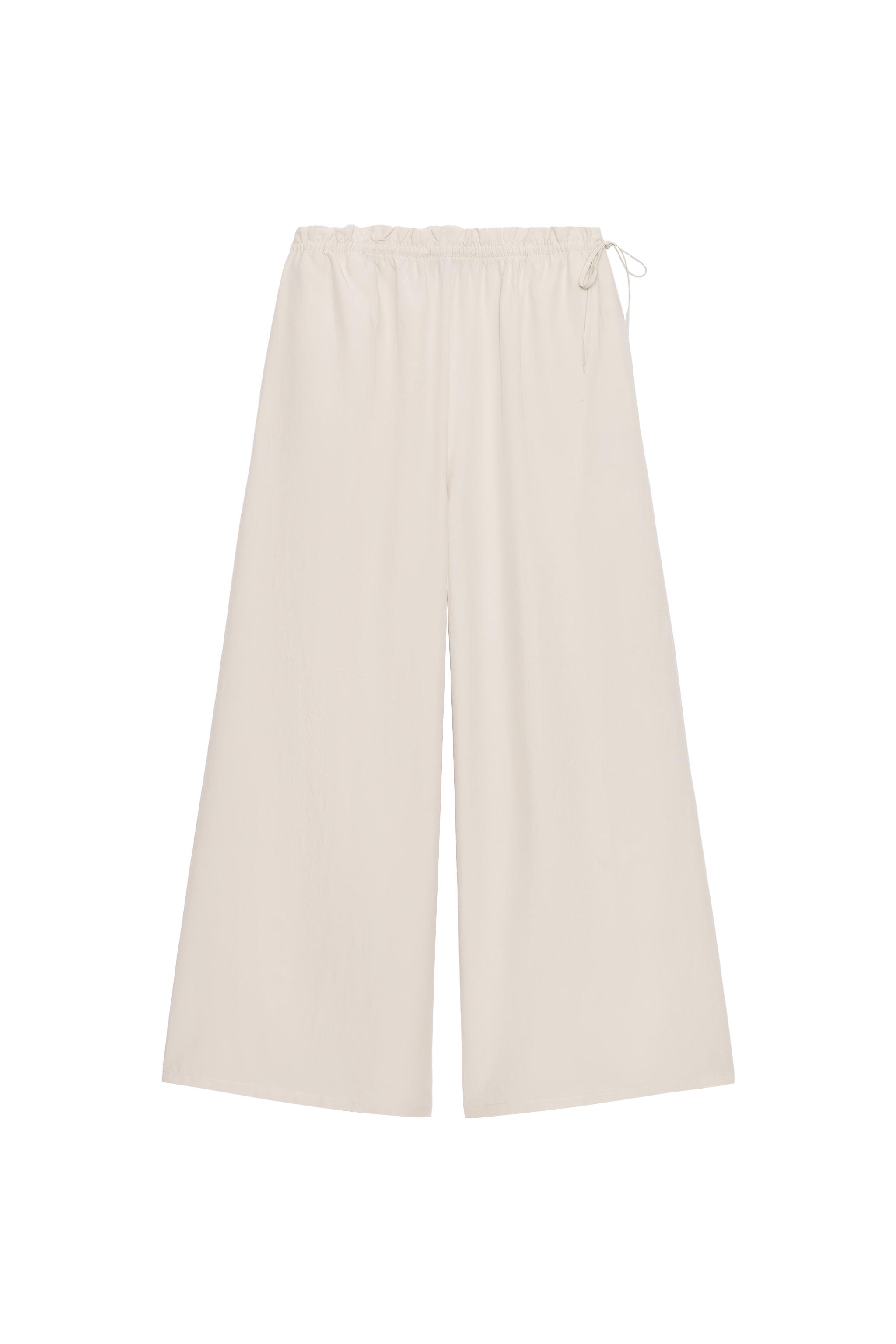 Palazzo tie-waist trousers