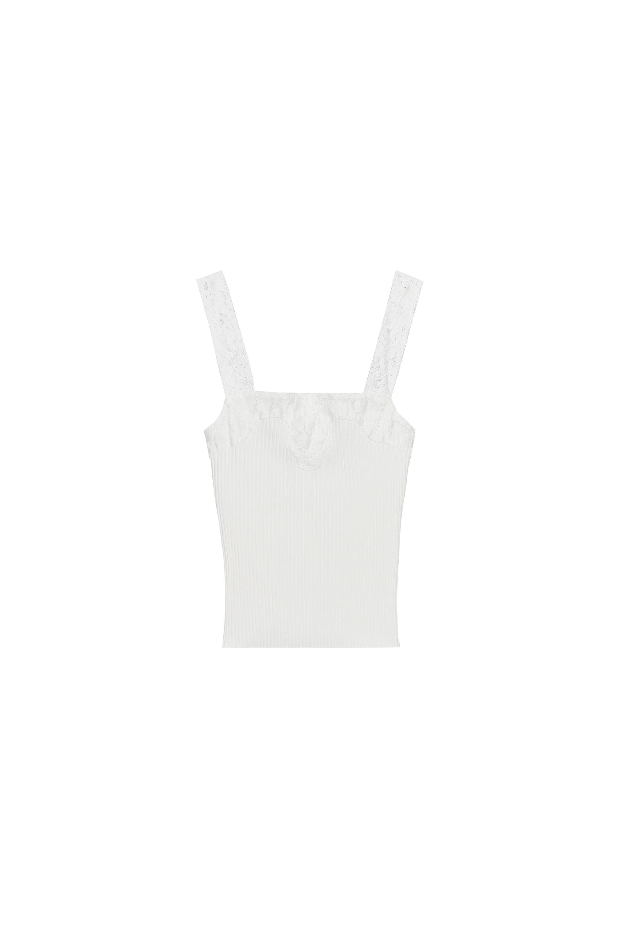 Ribbed Embroidered Top