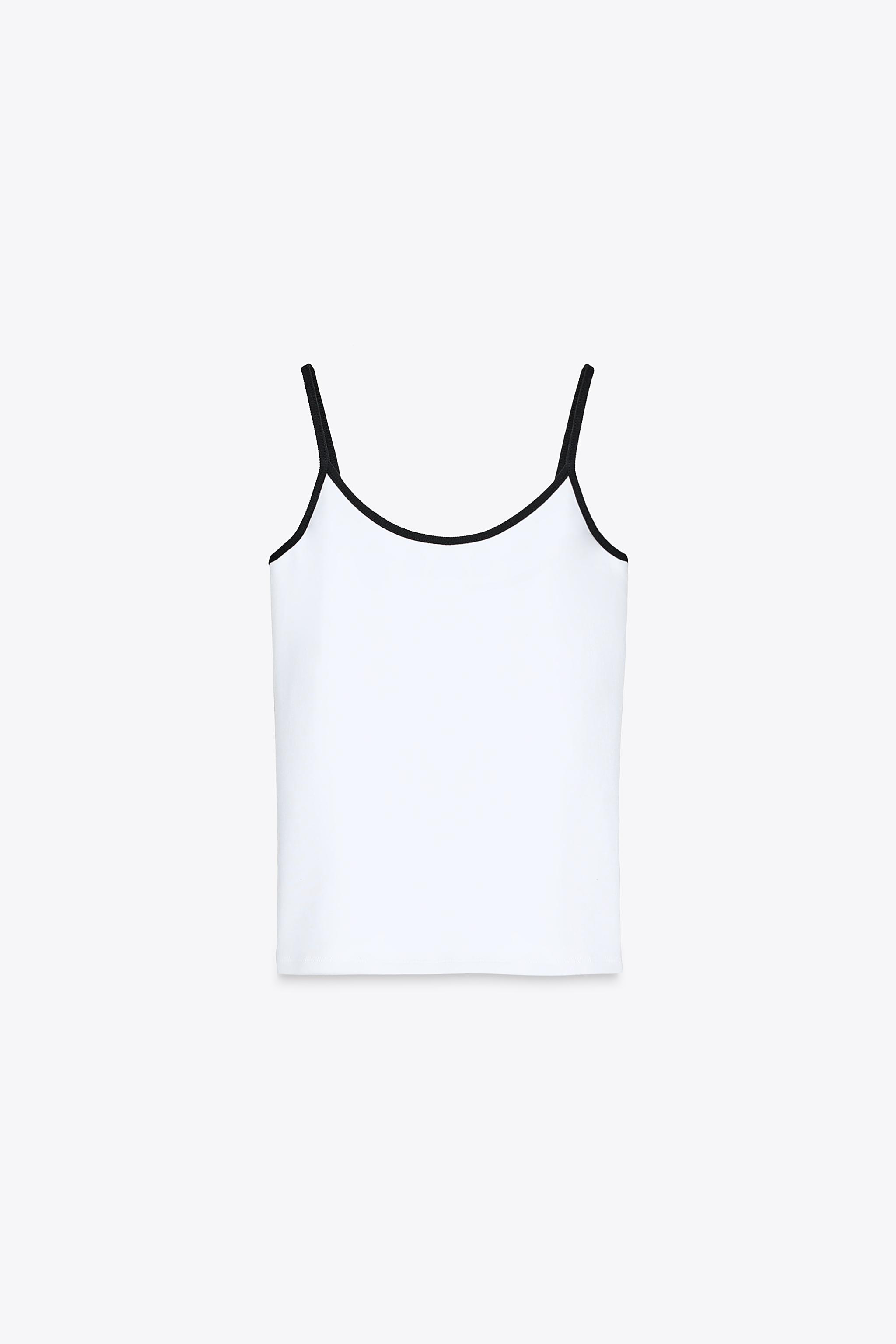 T-shirt with contrast edges