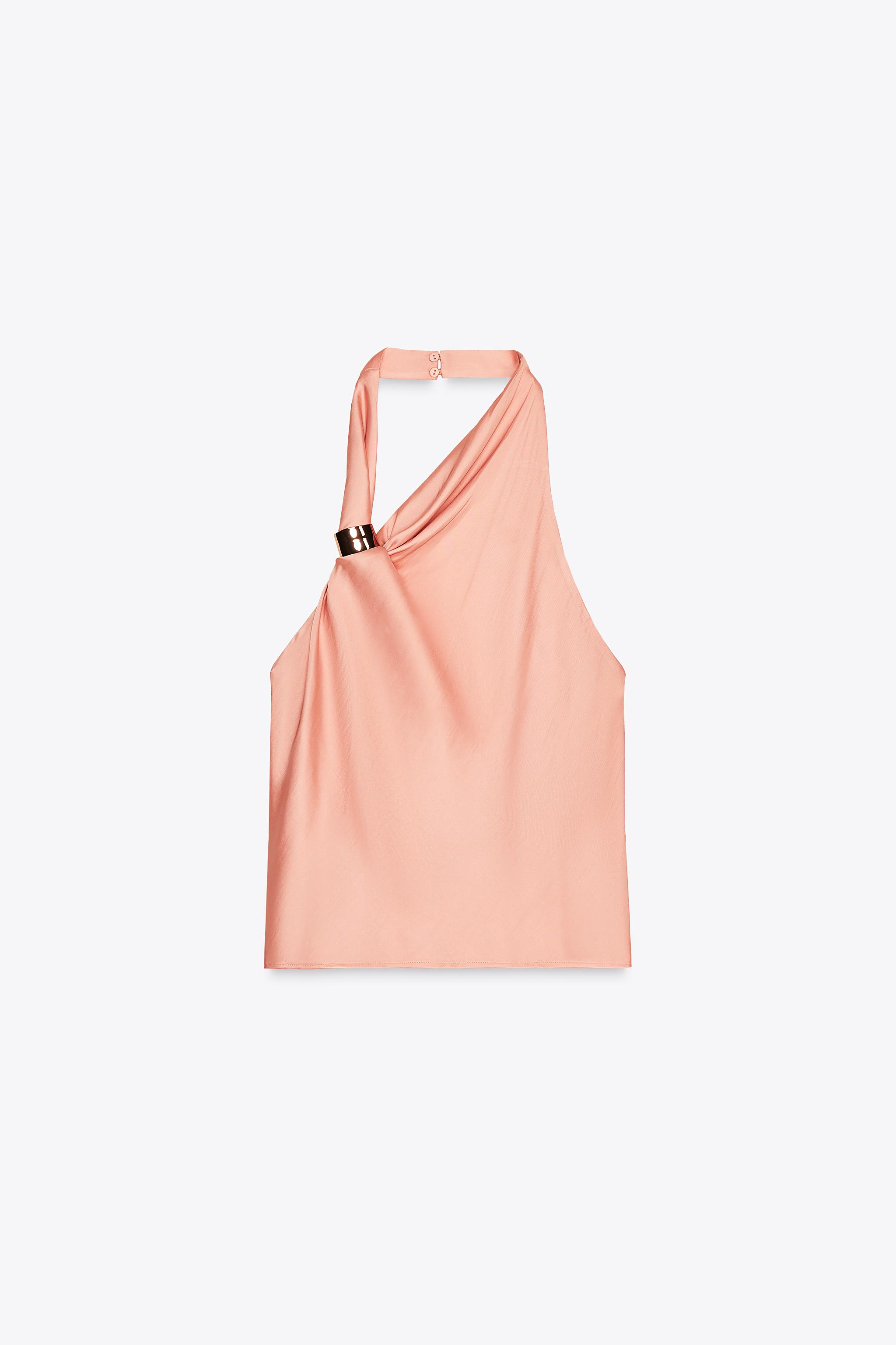 Satin halterneck top