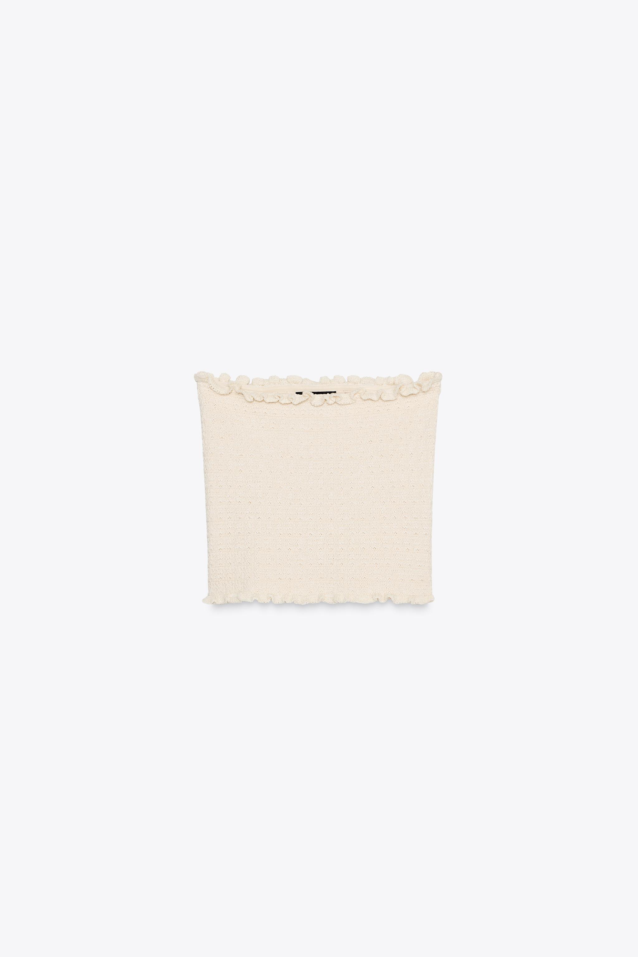 Strapless knit top