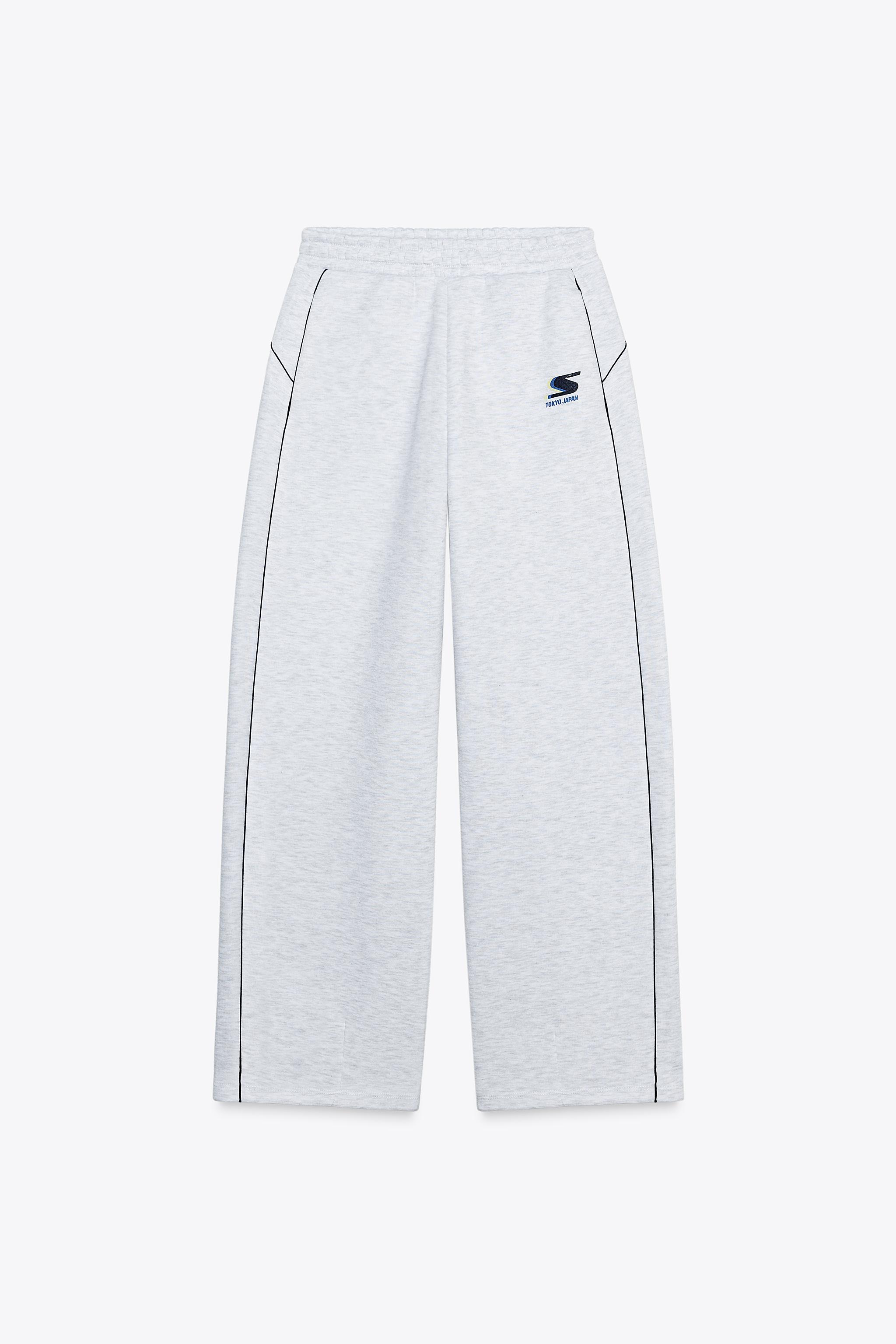 Slogan Trim Trousers