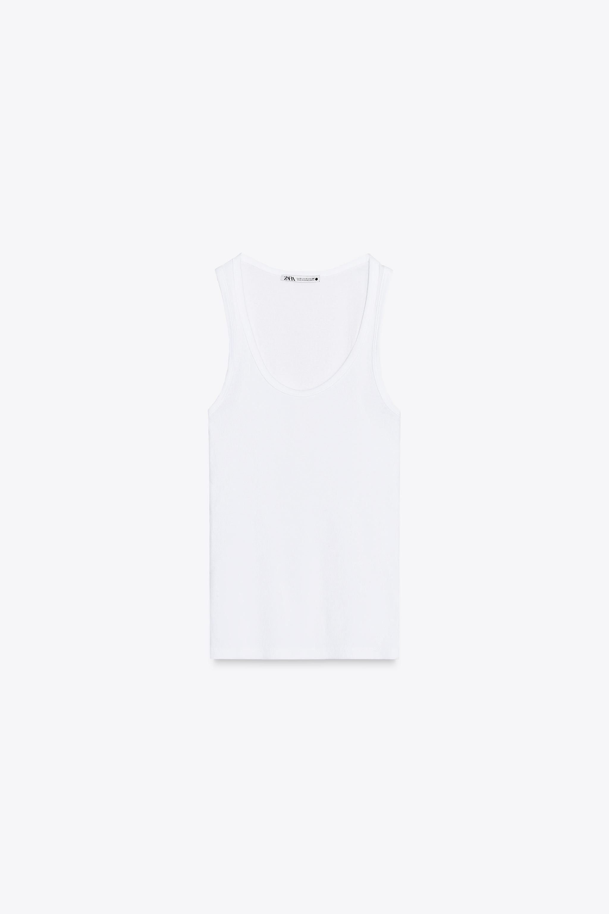 Ribbed cotton tank top