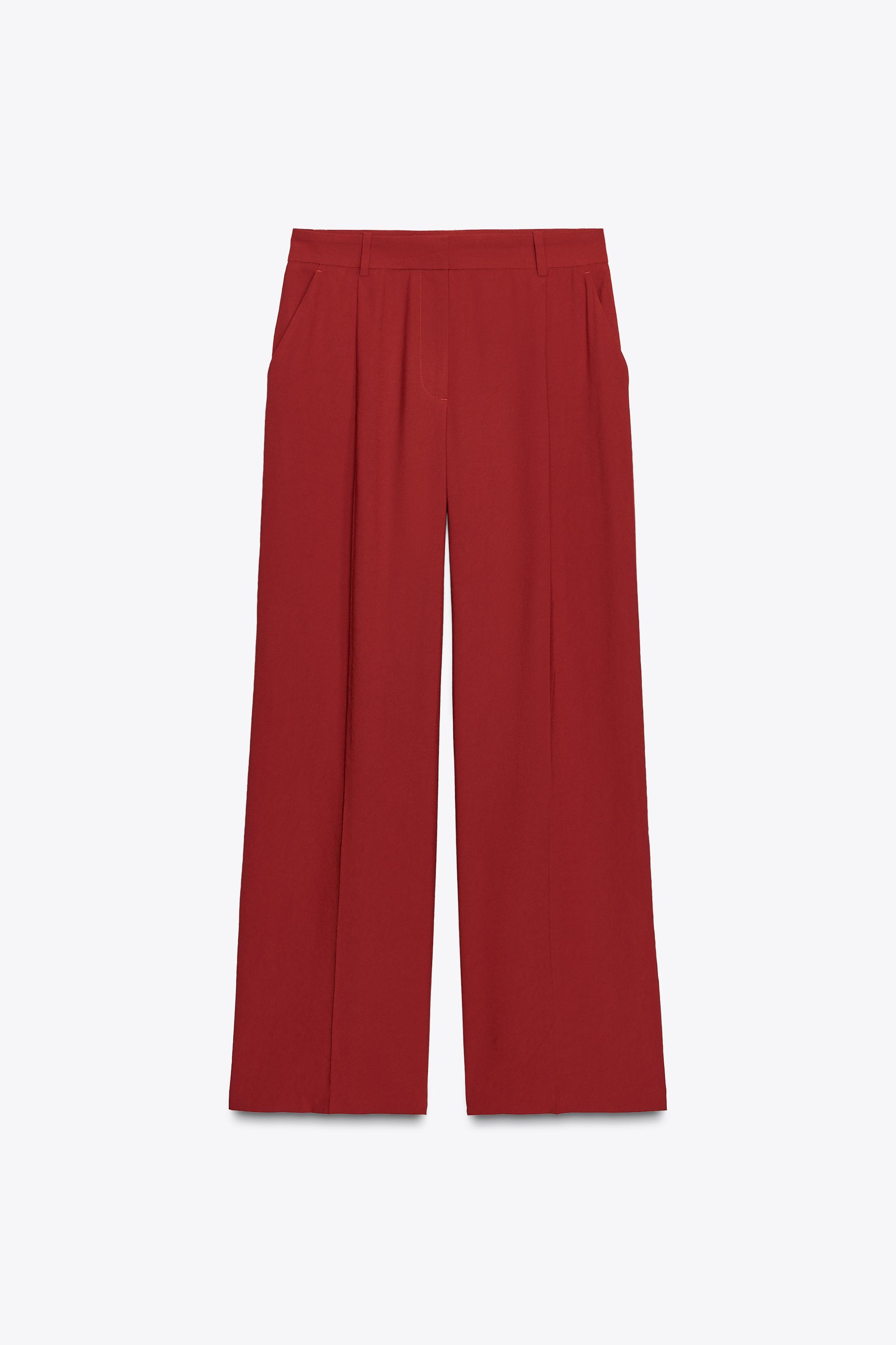 Wide pleated trousers