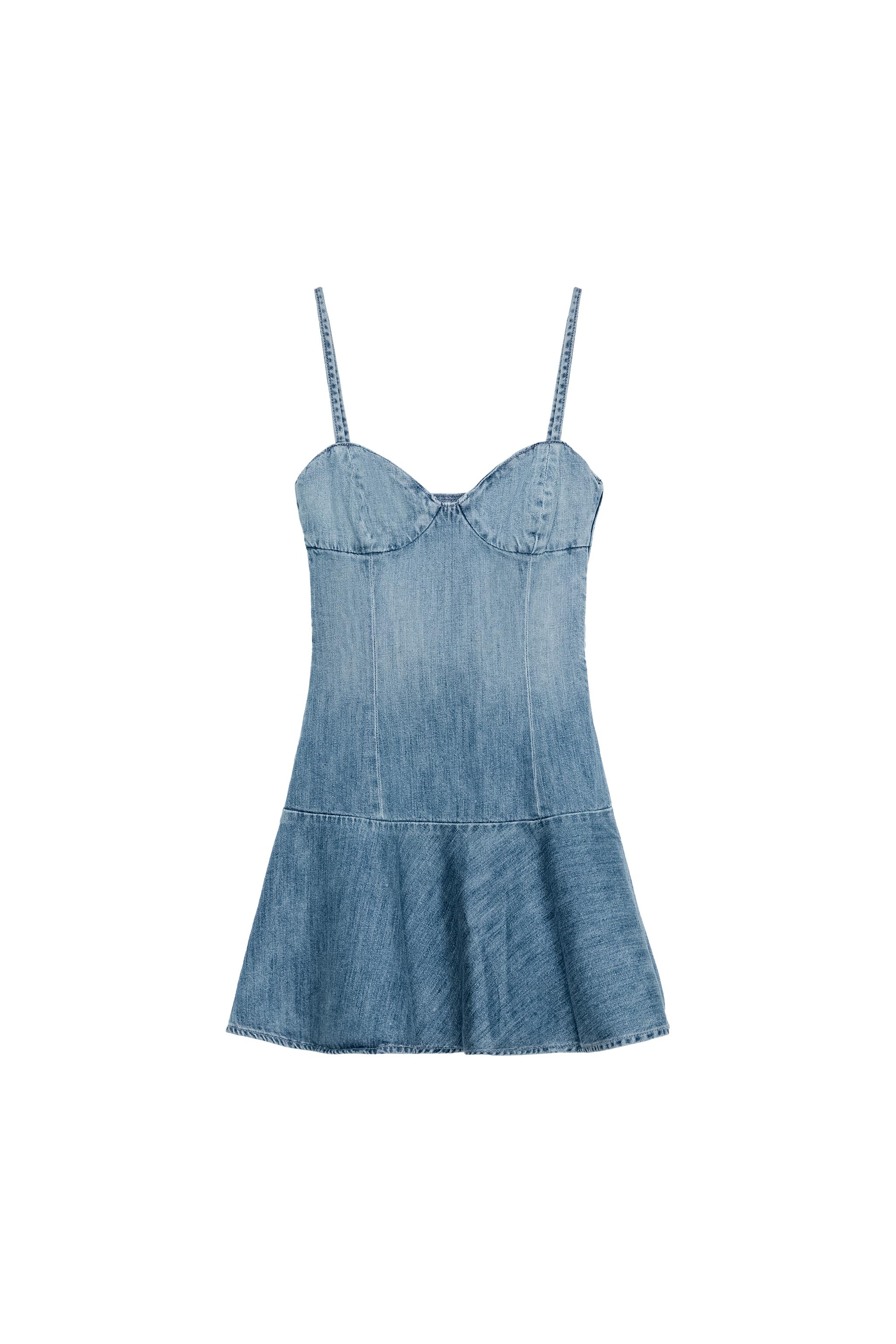 Short denim dress