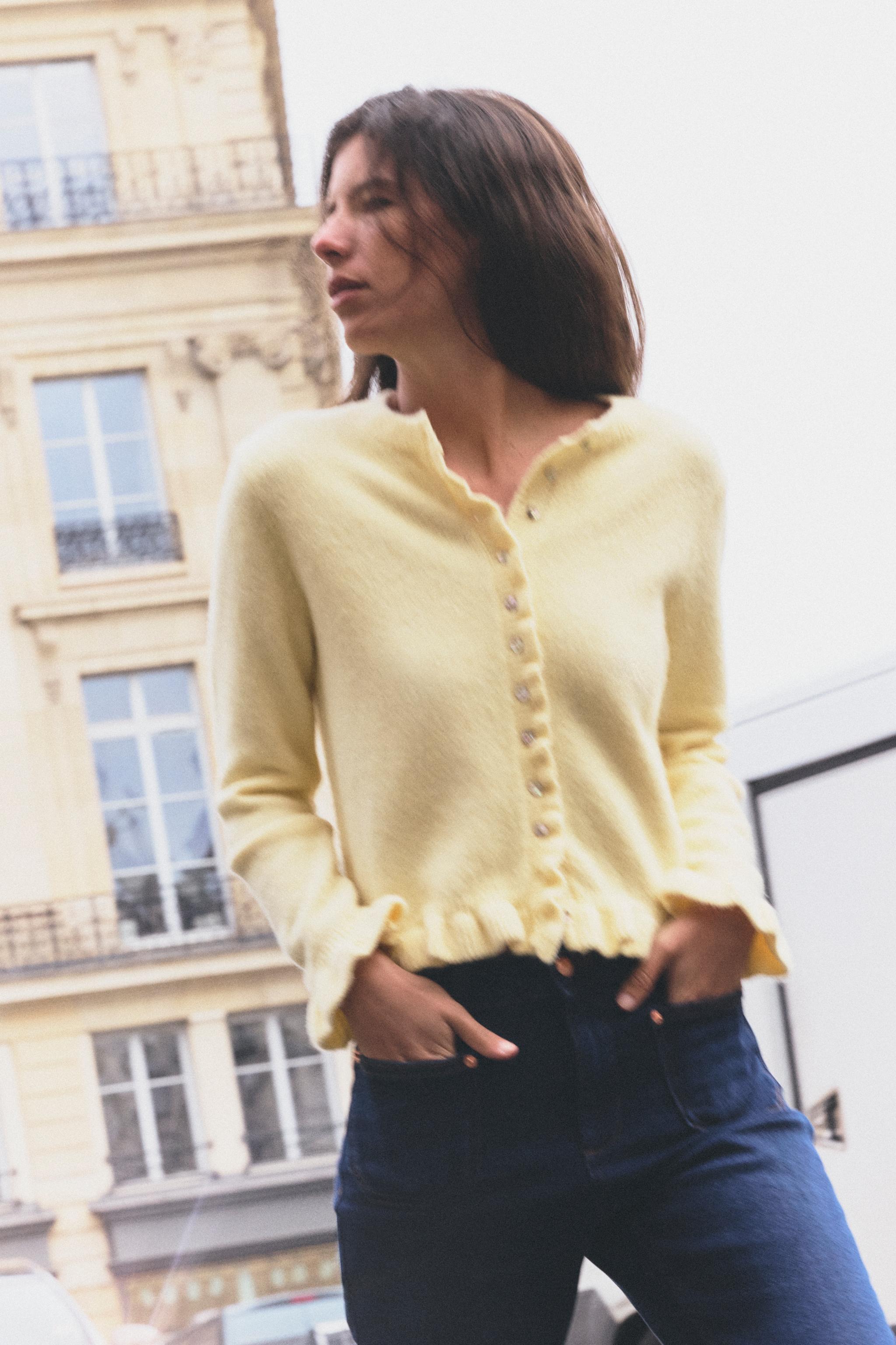 Frilled cardigan
