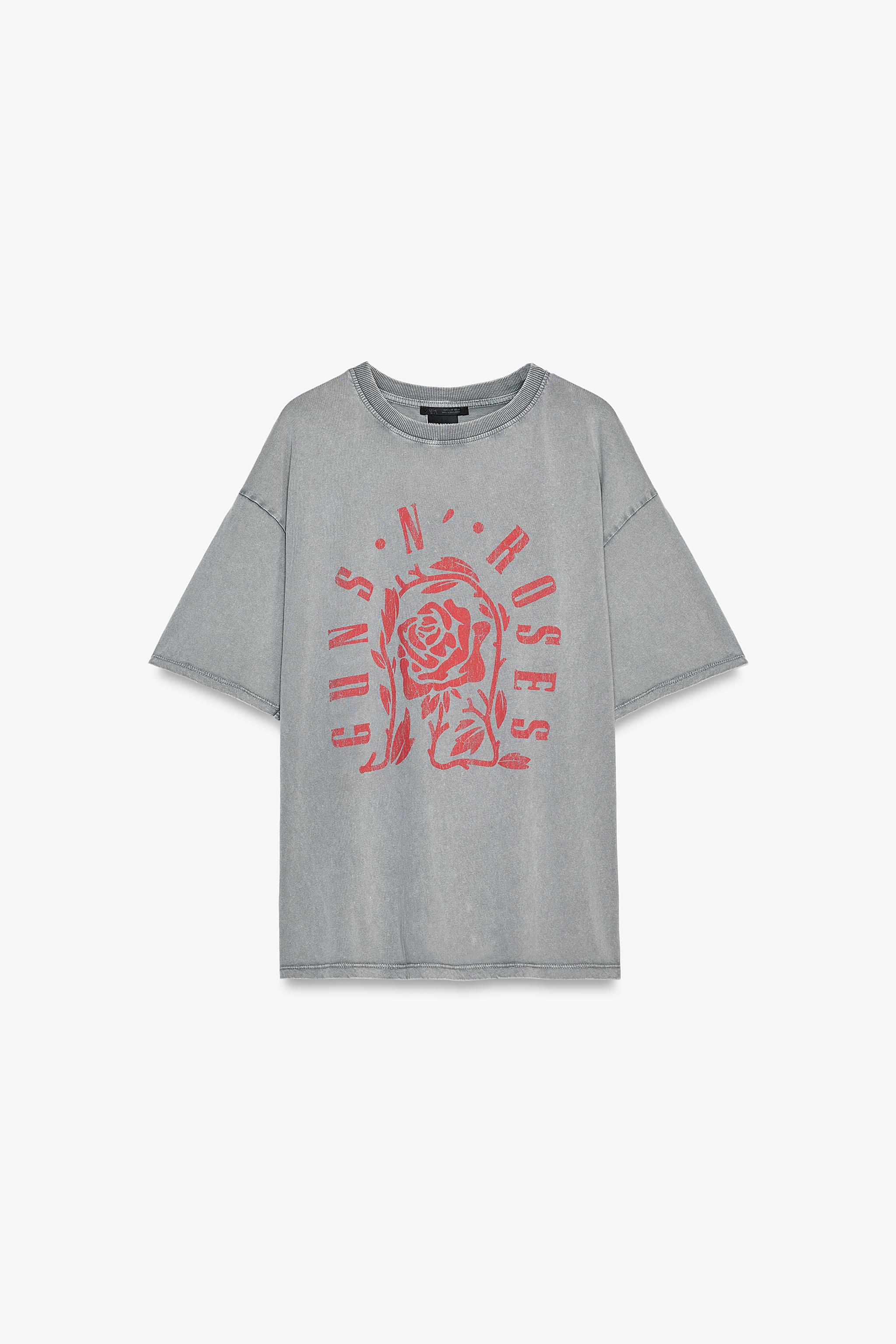 Telier Camiseta Efecto Lavado Estampado © Guns N`roses de Zara