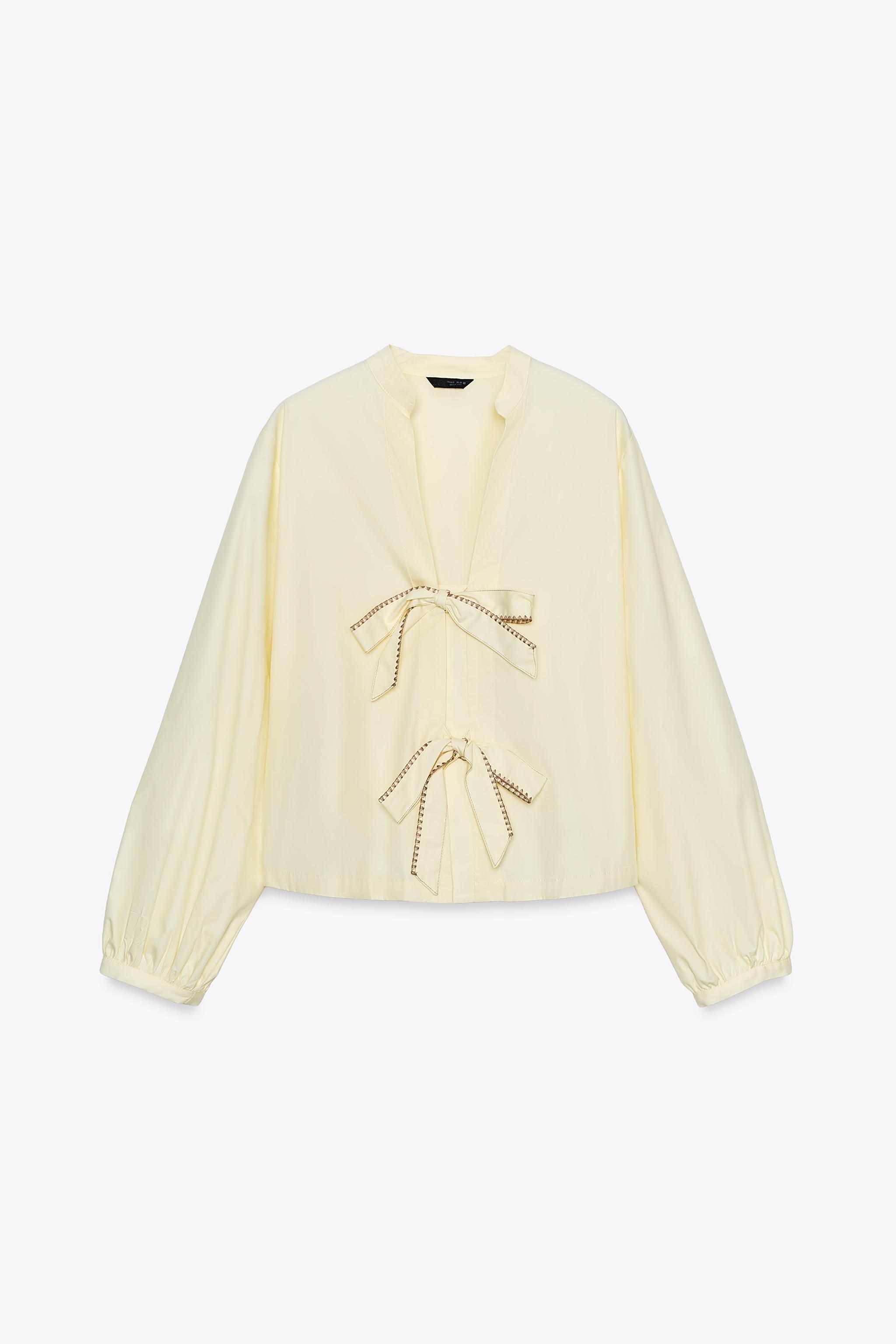 Striped Bow Poplin Shirt